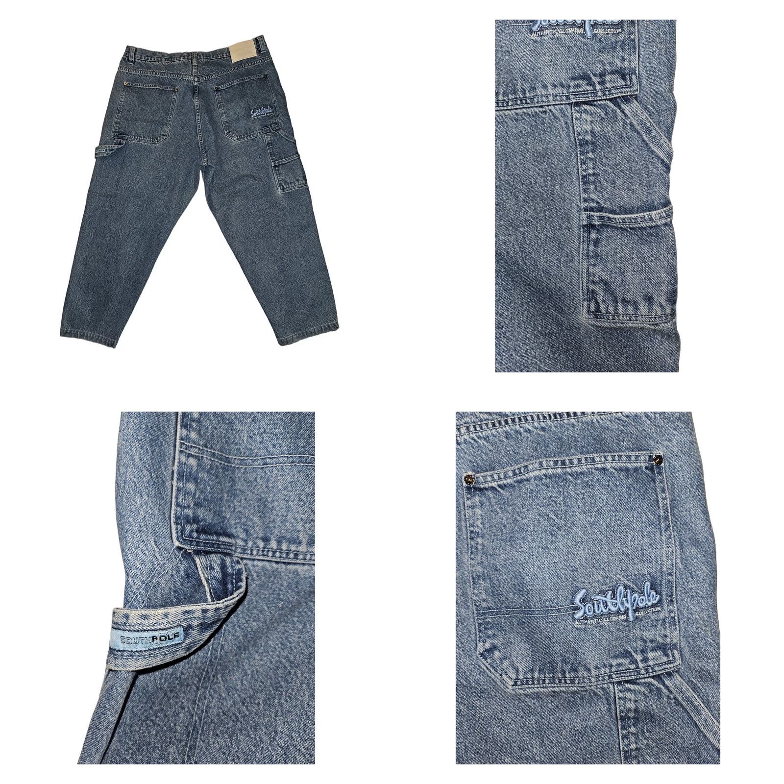 Southpole VINTAGE Southpole Jeans Men 42 Baggy Tapered Carpenter Blue Denim 90's Y2K Jeans Mens Men's 42 Blue Denim 90s Grunge Hip Hop Jeans Size US 42 / EU 58 - 8 Thumbnail