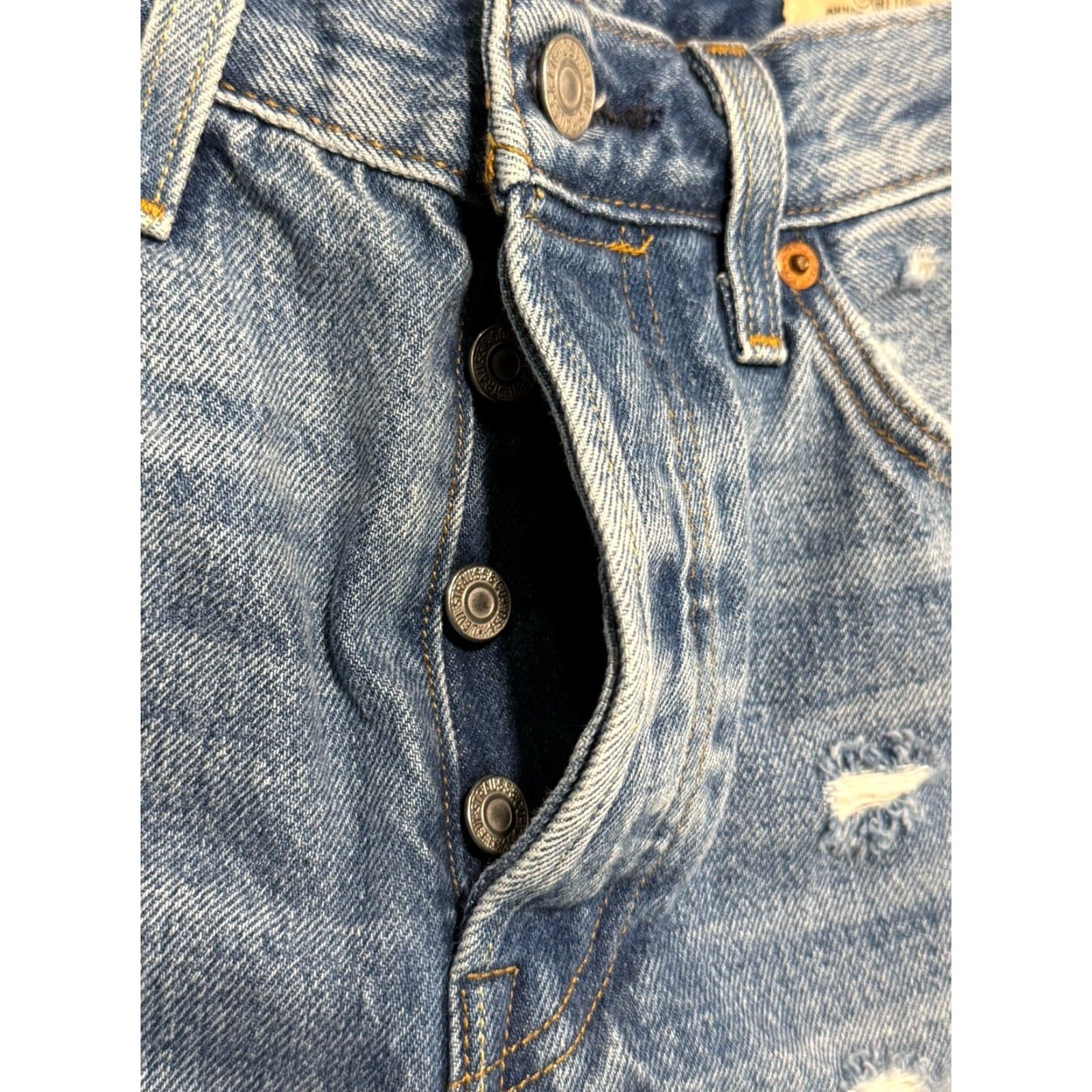Levi's VINTAGE Levi's 501 Original Fit Jeans Blue 150th Anniversary Button Fly 25x31 Size 42" / US 20 - 6 Thumbnail