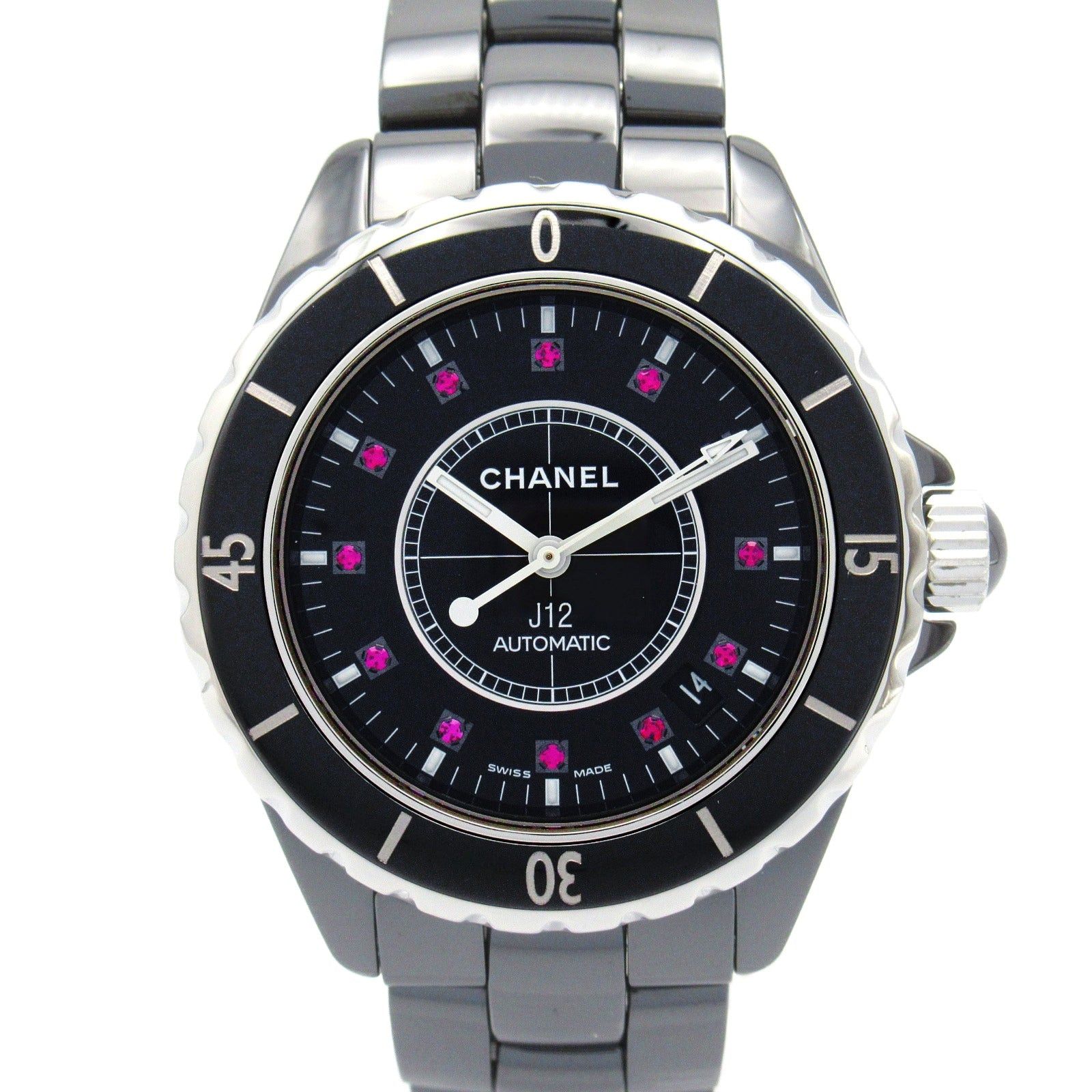 Chanel Chanel J12 12P Ruby Mens Watch Automatic Winding Ceramic Black Size ONE SIZE - 1 Thumbnail