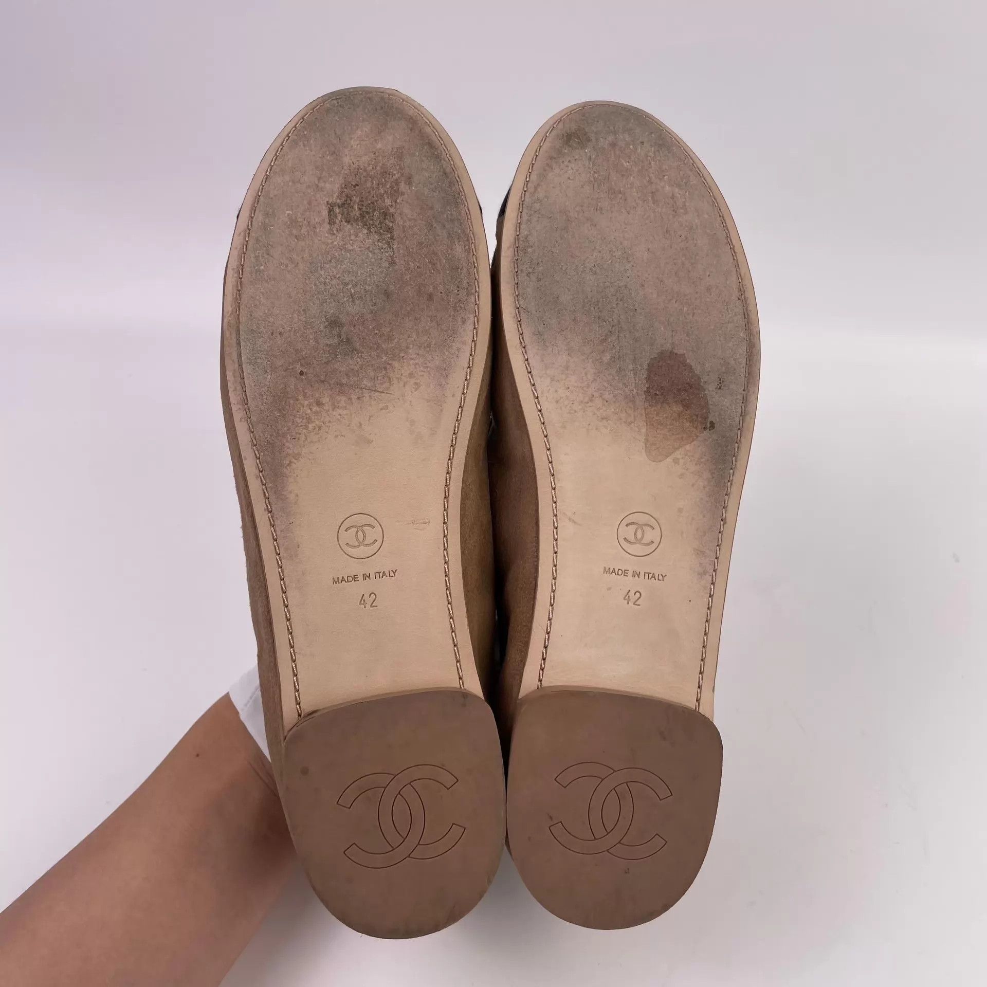 Chanel CHANEL Suede Colorblocked Flats 42 Size US 11.5 / IT 41.5 - 9 Thumbnail