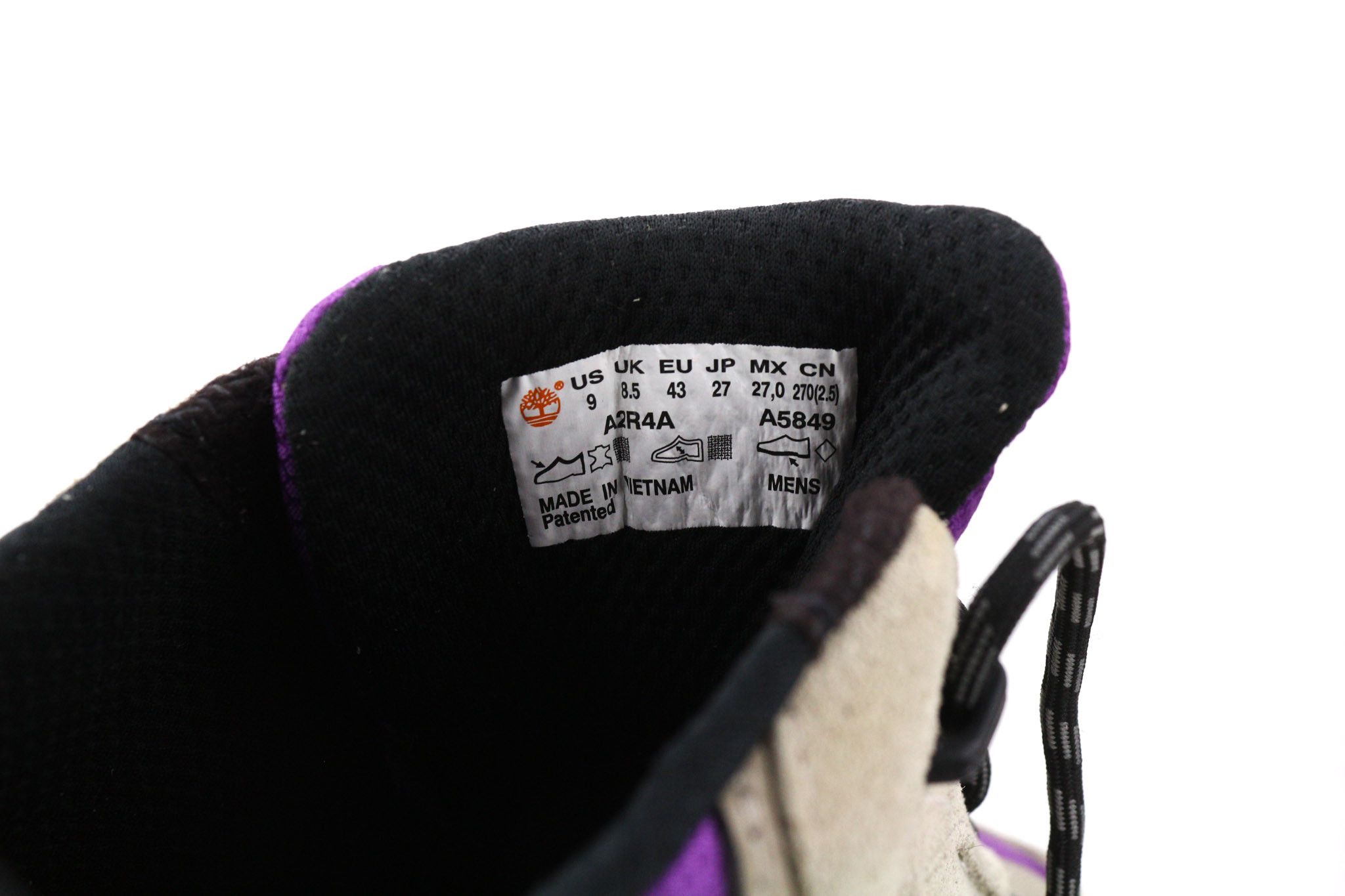 Timberland A2R4A-A5849 EU43/44 Grey Purple Leather Sneakers 81137 Size US 10.5 / EU 43-44 - 13 Thumbnail