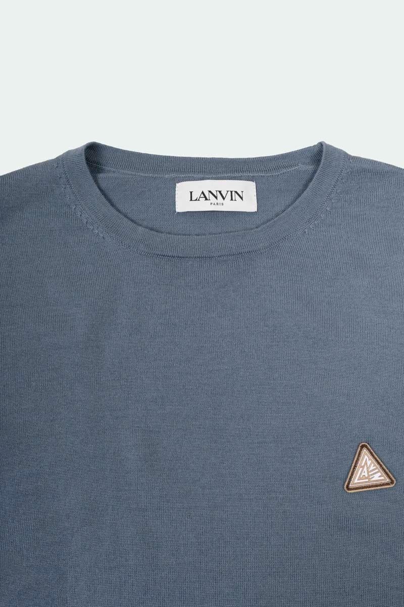 Lanvin Lanvin Men Sweater Triangle Crew Neck Size M Size US M / EU 48-50 / 2 - 2 Thumbnail