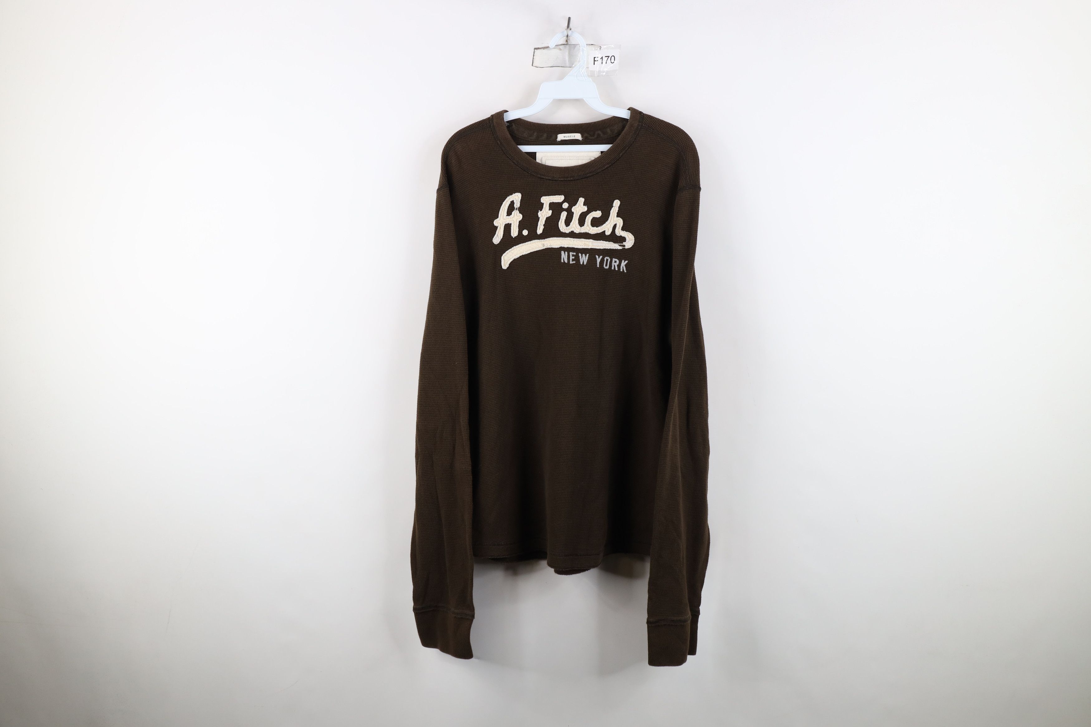 Abercrombie & Fitch Vintage Abercrombie & Fitch Waffle Knit Long Sleeve T-Shirt Size US XL / EU 56 / 4 - 1 Thumbnail