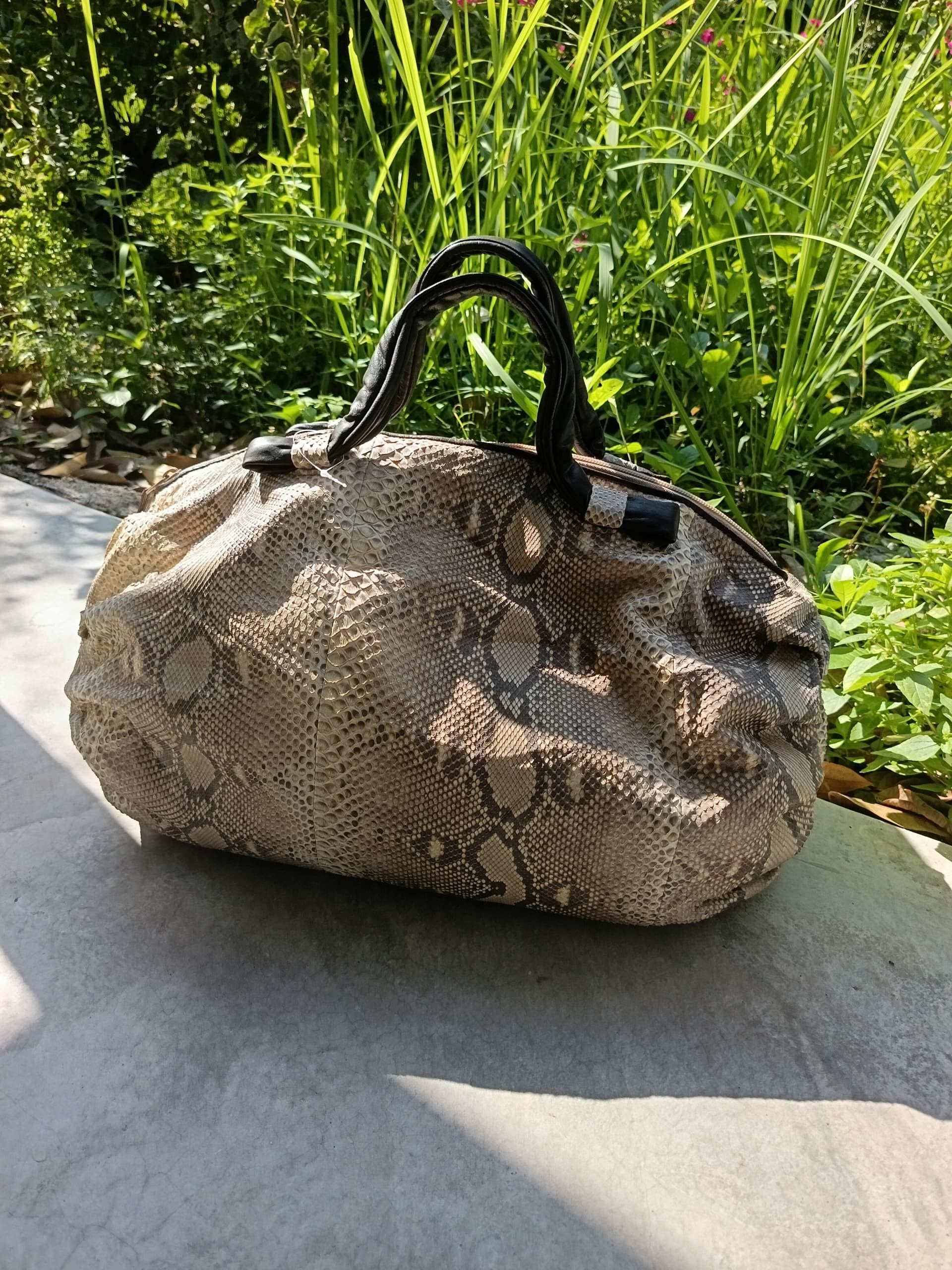 Japanese Brand Snake skin python vtg unknown Japan duffle bag Size ONE SIZE - 1 Thumbnail