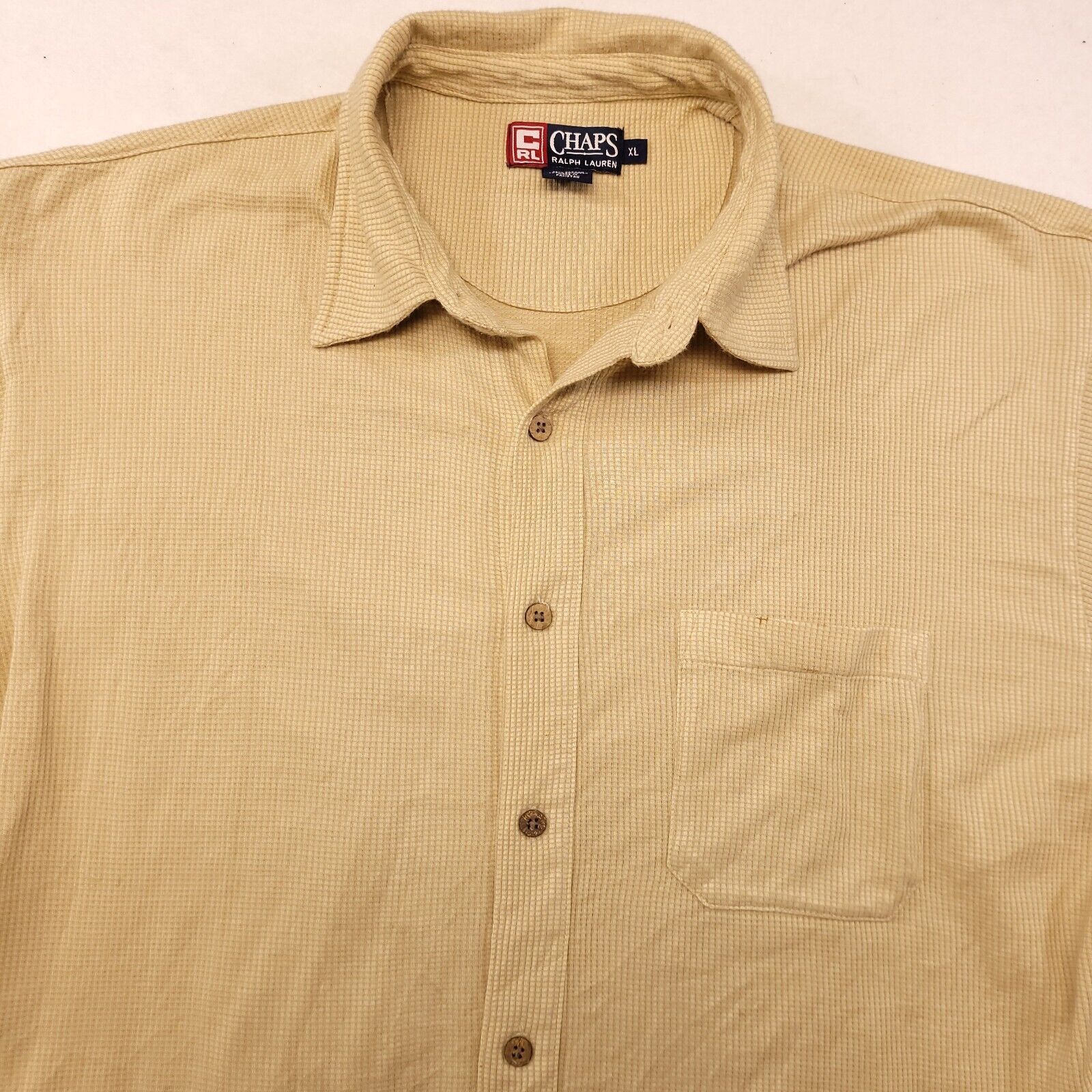 Chaps Chaps Ralph lauren Short Sleeve Shirt Mens Size XL Beige Size US XL / EU 56 / 4 - 1 Thumbnail