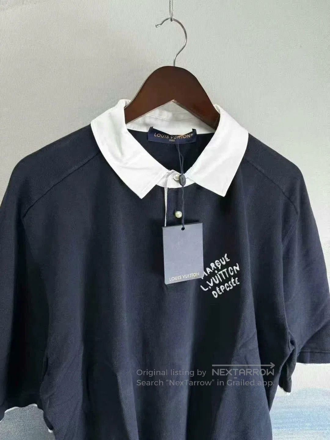 Louis Vuitton louis vuitton navy embroidered polo shirt. Size US XL / EU 56 / 4 - 2 Thumbnail
