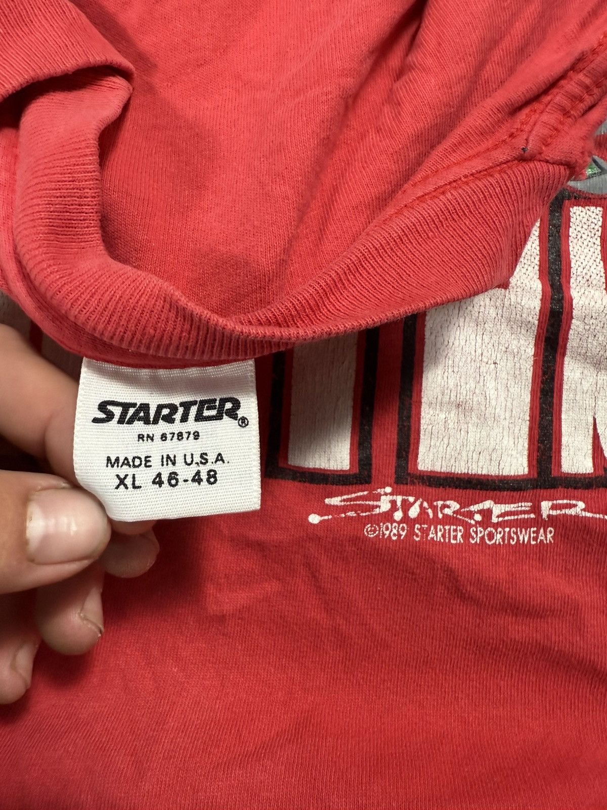 Starter Vintage Ohio State Buckeyes 1989 Starter Tee Size US XL / EU 56 / 4 - 5 Thumbnail