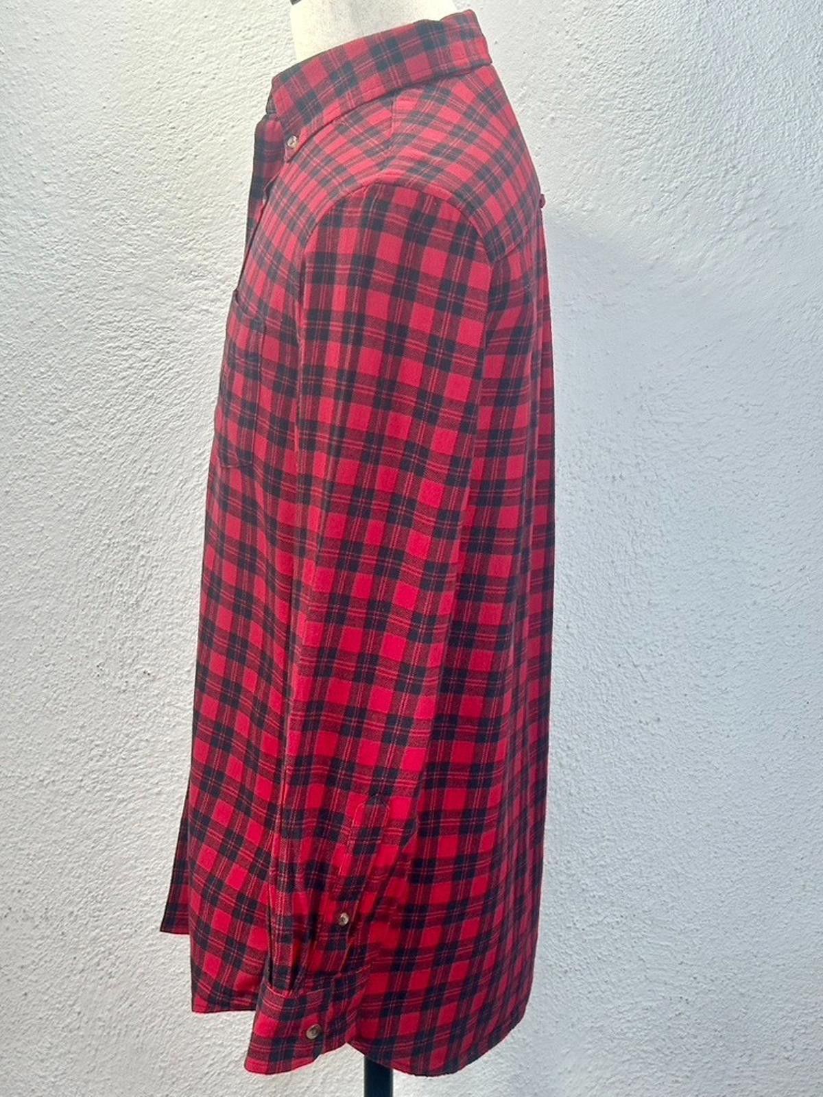 Chaps Chaps Men's Small Red Brushed Flanned Button Down Shirt Size US S / EU 44-46 / 1 - 2 Thumbnail