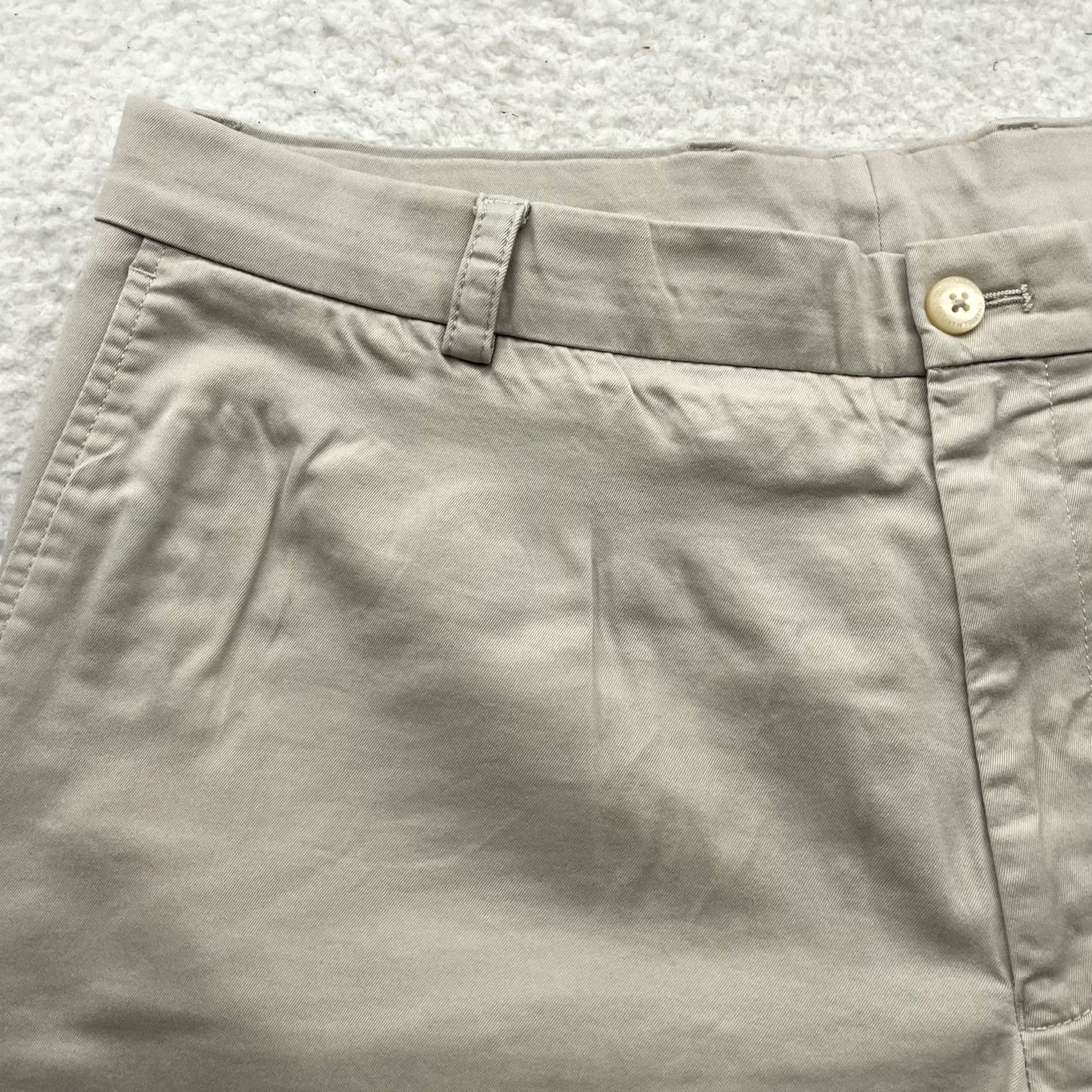 Southern Tide Southern Tides Khakis Pants Mens 35x30 Beige Solid Flat Front Zip Button Twill Casual Dress Pants Size US 35 - 2 Thumbnail
