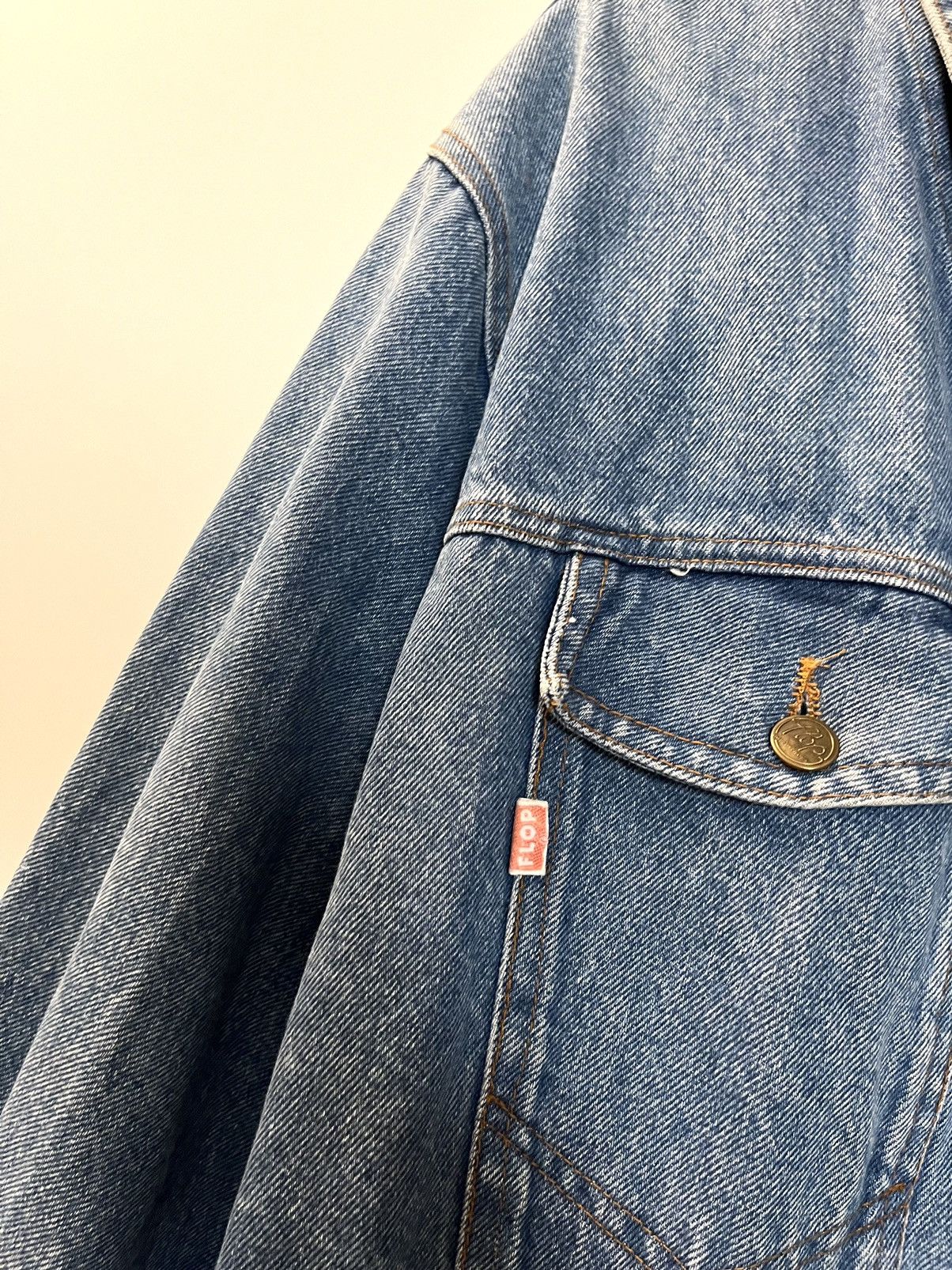 Vintage 🔥VINTAGE 1990S DENIM JACKET MADE IN ITALY Size US L / EU 52-54 / 3 - 10 Thumbnail