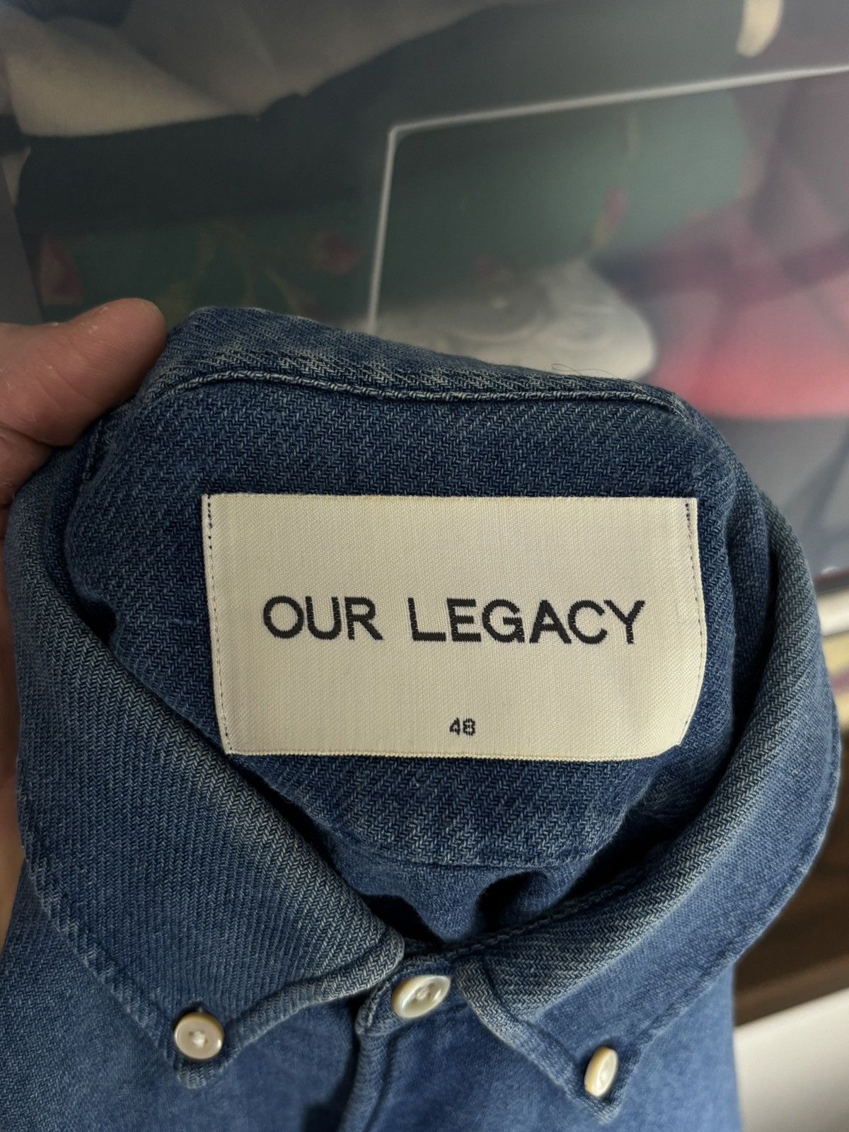 Our Legacy Our Legacy Blue Vintage Button Up Shirt Archive Denim Size US M / EU 48-50 / 2 - 10 Thumbnail