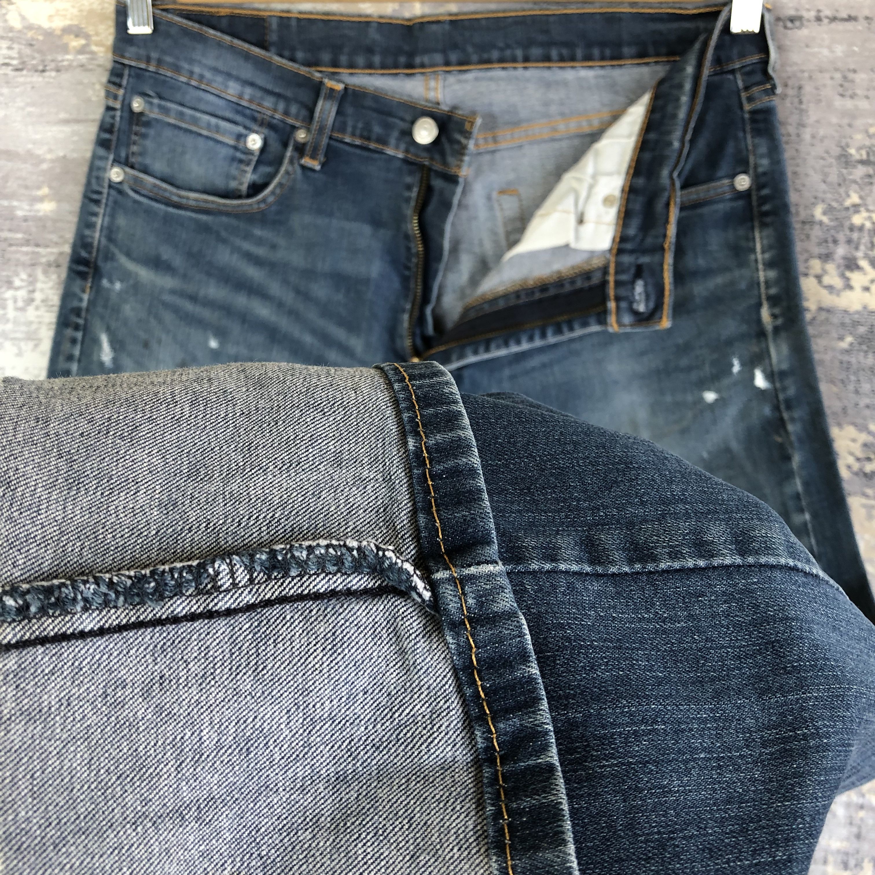 Levi's Vintage Y2K Levis Ripped Jeans Levi's 505 Faded Denim Size US 34 / EU 50 - 8 Thumbnail