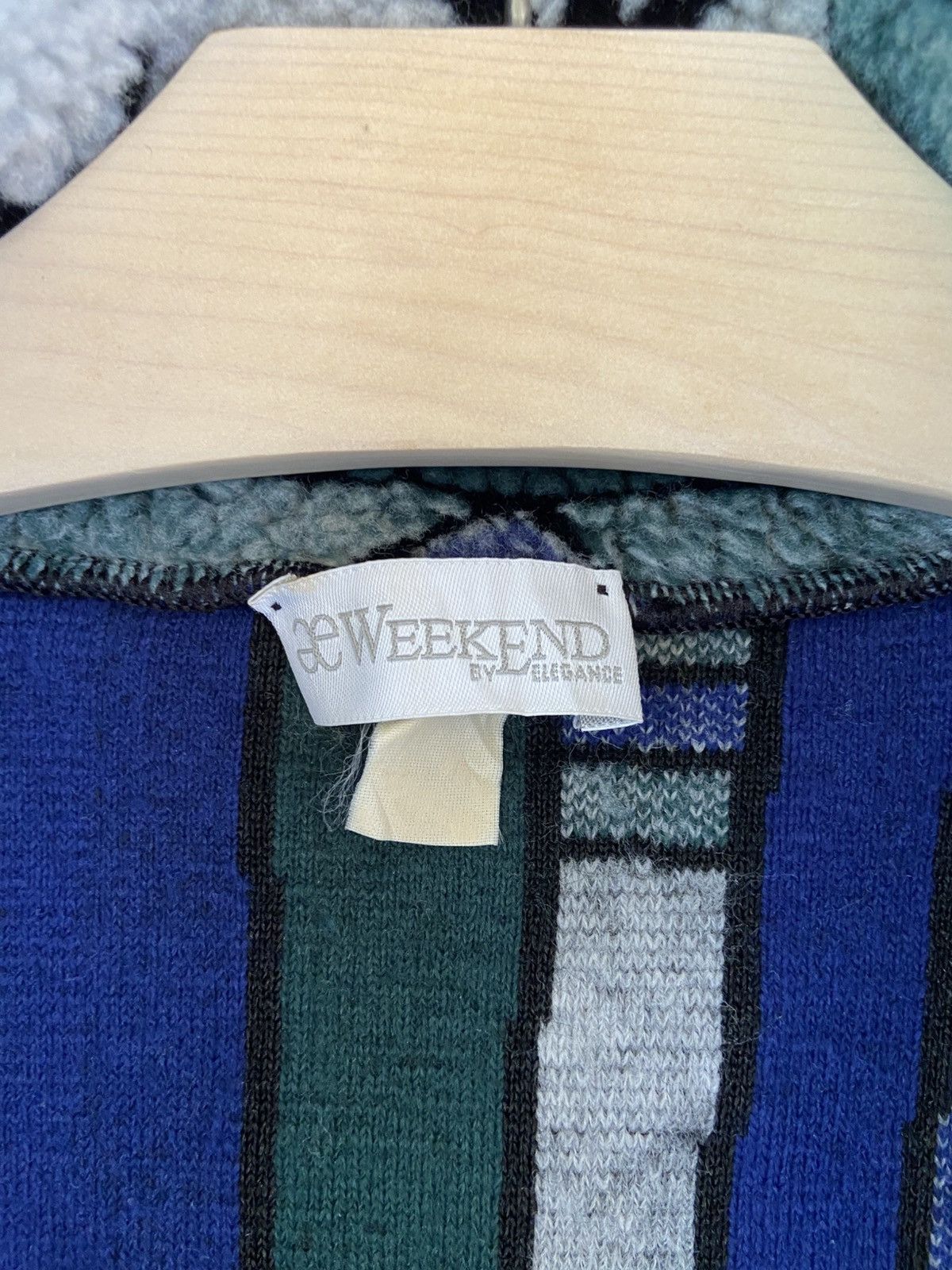 Other × Vintage AE WEEKENDS ABSTRACT FLEECE SHERPA JACKET Size US L / EU 52-54 / 3 - 7 Thumbnail