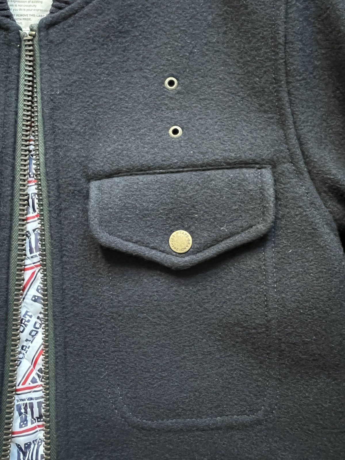Wtaps Wtaps Archive 2008AW Melton Wool Biker Jacket Size US S / EU 44-46 / 1 - 6 Thumbnail