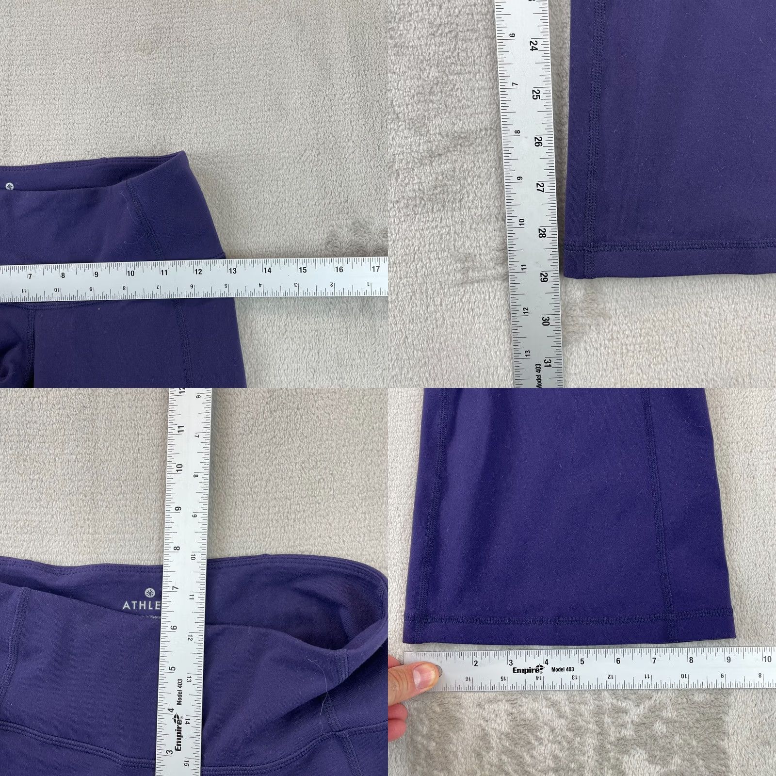 Athleta Athleta Revelation Flare Pants Women XSP Petite Purple Yoga Athleisure Active Size 42" / US 20 - 8 Thumbnail