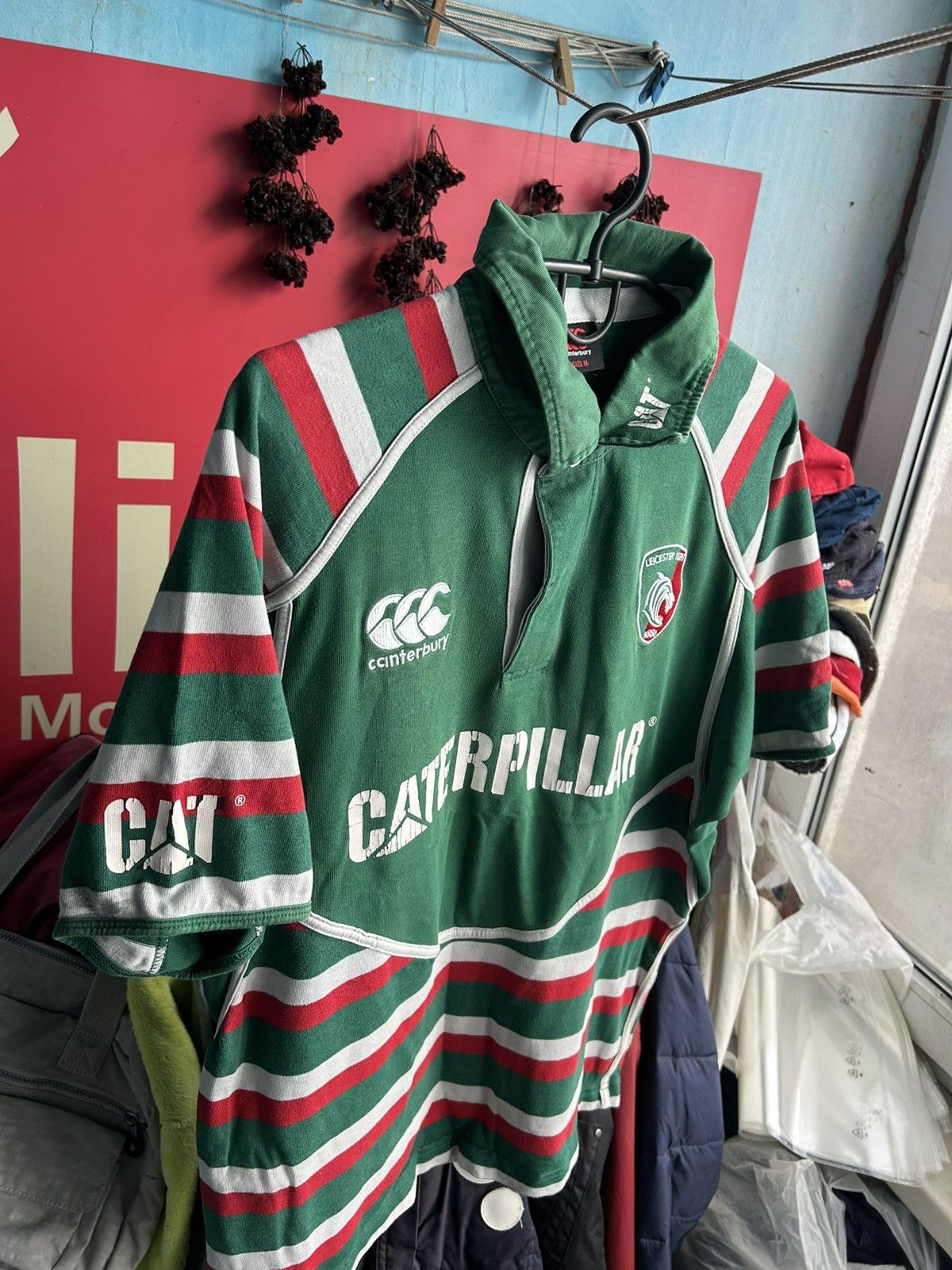 Canterbury of New Zealand × Vintage Canterbury Leicester Tigers Rugby Jersey Football T-shirt Size US M / EU 48-50 / 2 - 2 Thumbnail