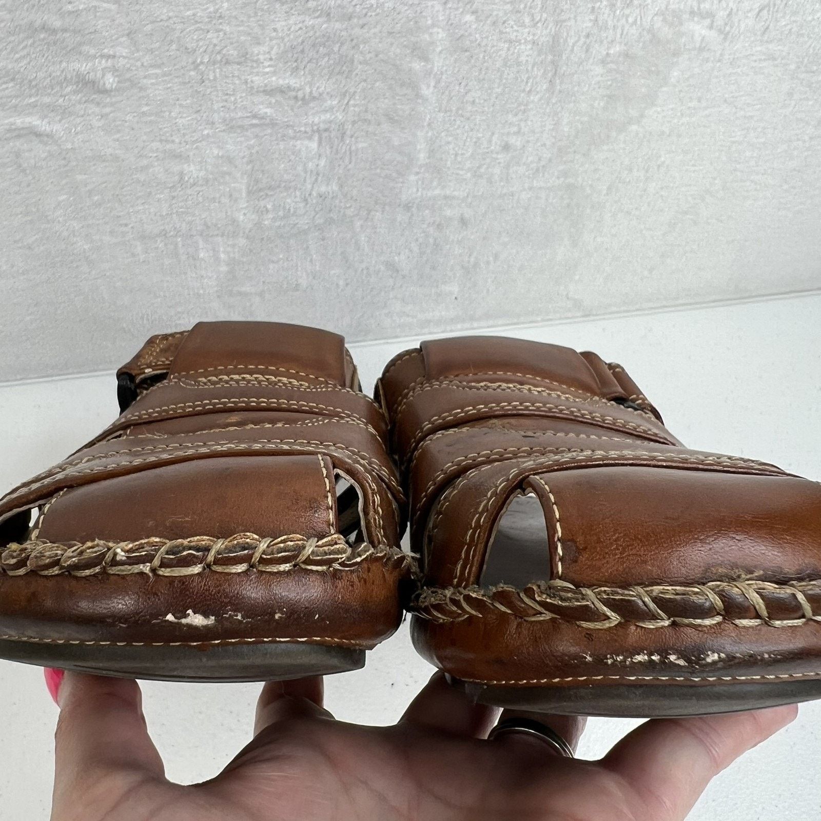 GBX GBX Size 9M Fisherman Sandals Brown Leather Casual Comfort Size US 9 / EU 42 - 10 Thumbnail