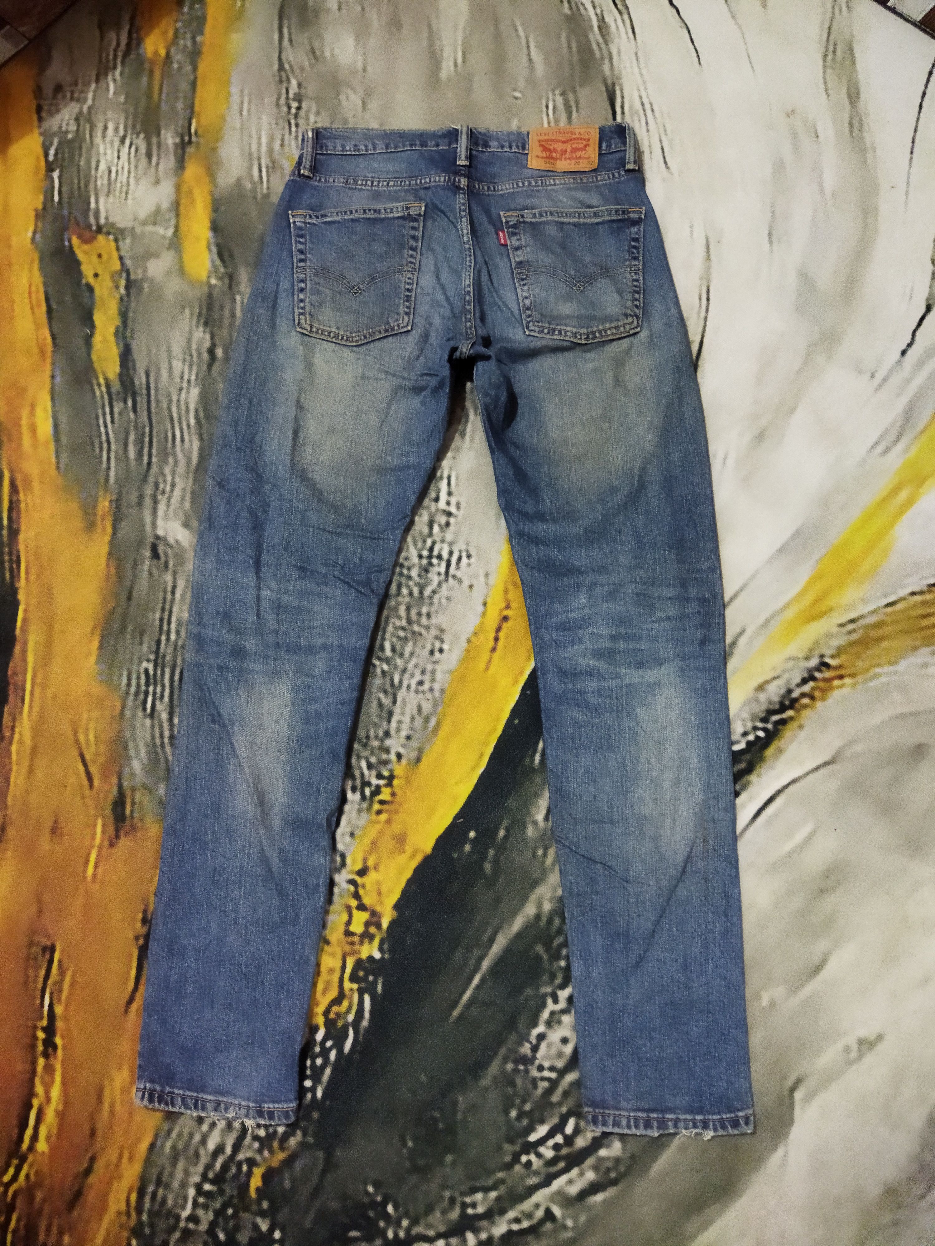Levi's VINTAGE LEVIS 510 DISTRESSED FADED BLUE JEANS PANTS Size US 29 - 7 Thumbnail