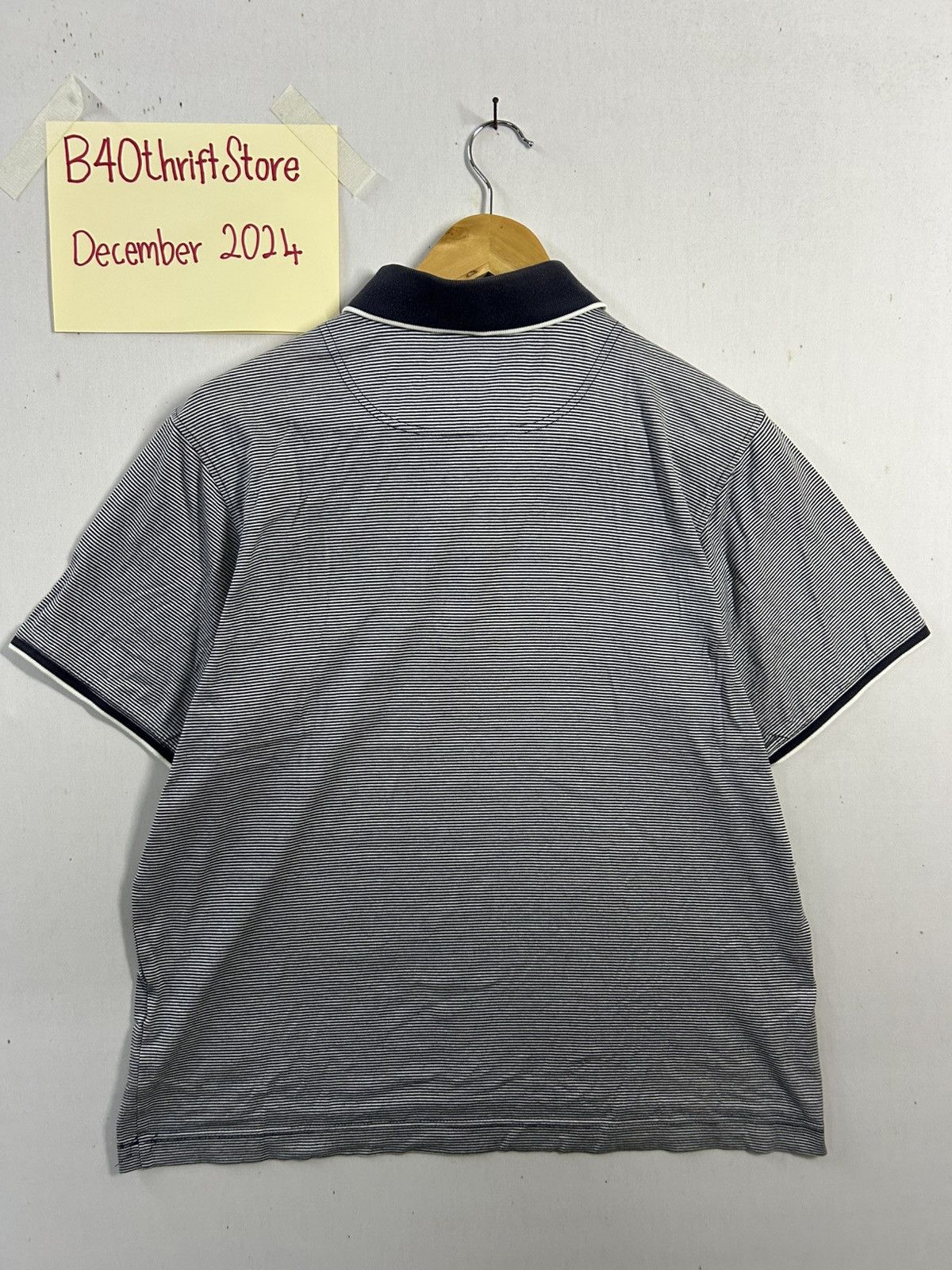 Burberry × Vintage Vintage Striped Burberry pocket collar tee Size US M / EU 48-50 / 2 - 2 Thumbnail