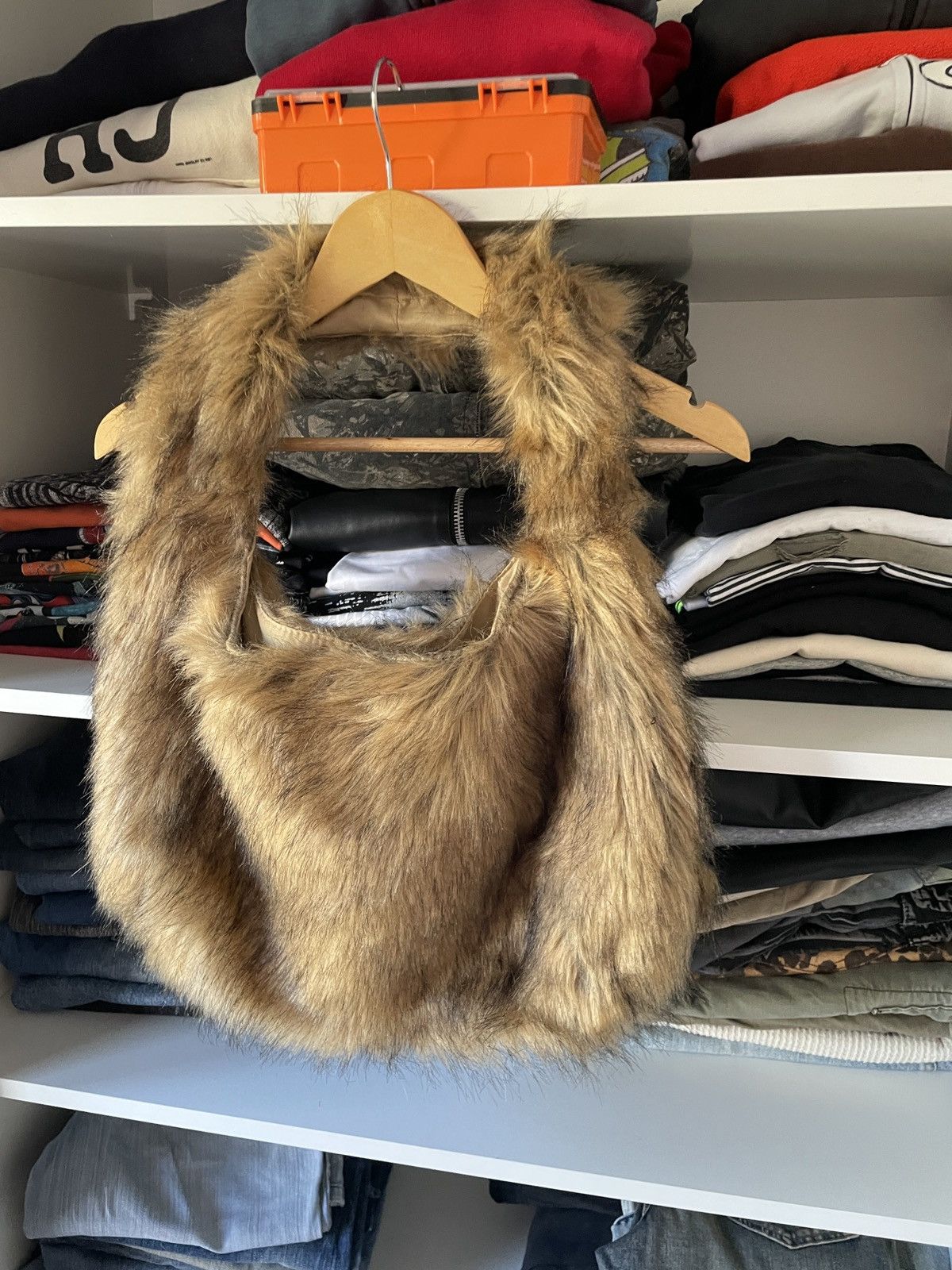 If Six Was Nine Y2k Archival Faux Fur Mohair Fuzzy Fluffy Shoulder Hand Bag Size ONE SIZE - 2 Thumbnail