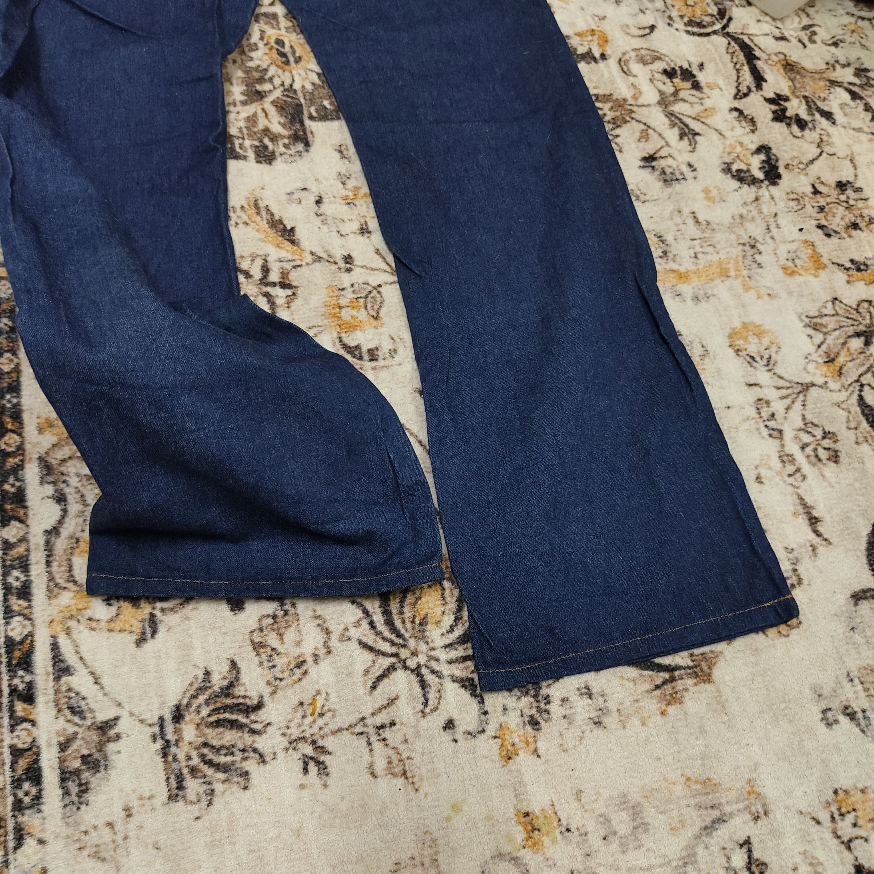 Japanese Brand Vintage 70s YKK Flare Denim Jean Size US 31 - 5 Thumbnail