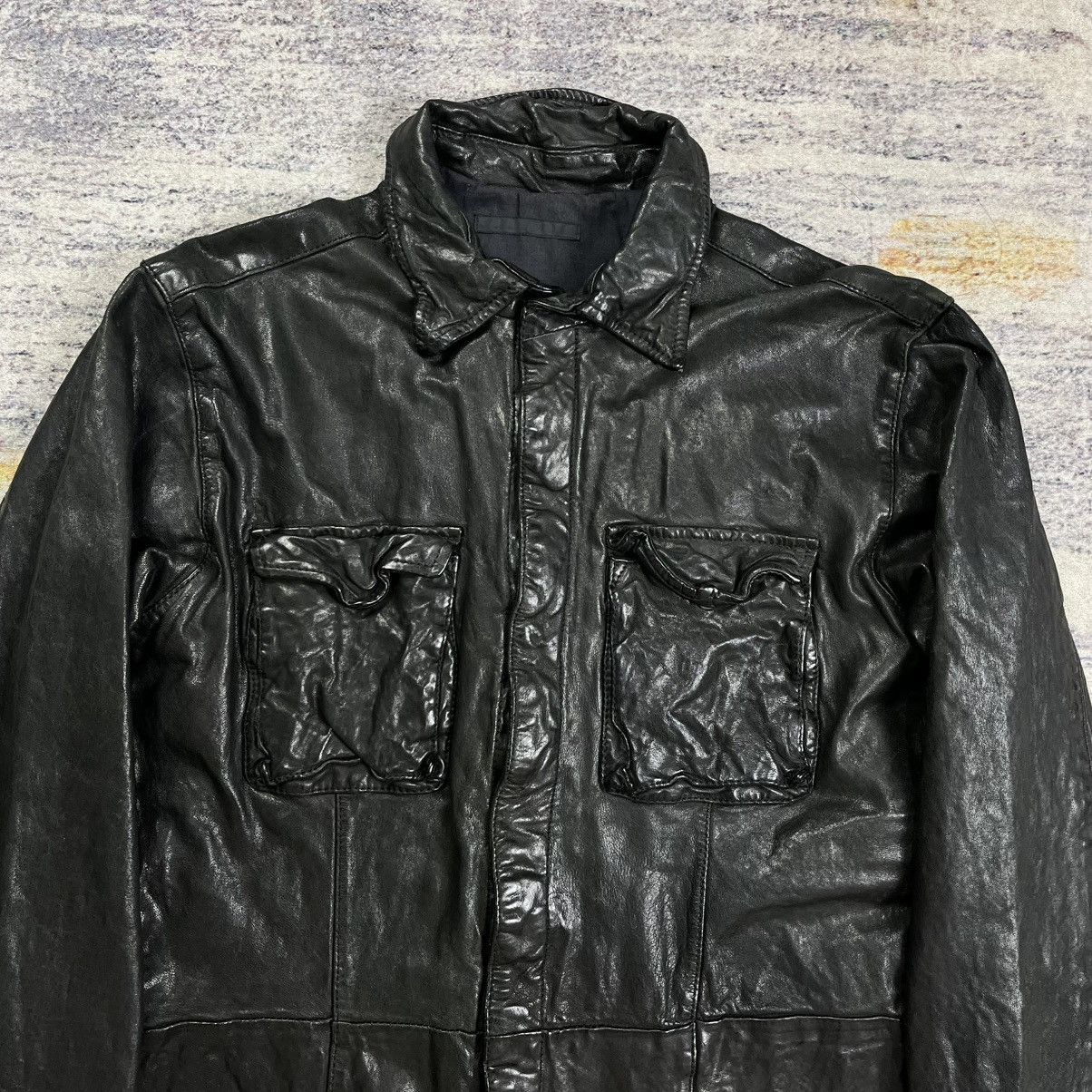 Isamu Katayama Backlash Luva tram wrinkled leather jacket guidi ccp style Size US M / EU 48-50 / 2 - 4 Thumbnail