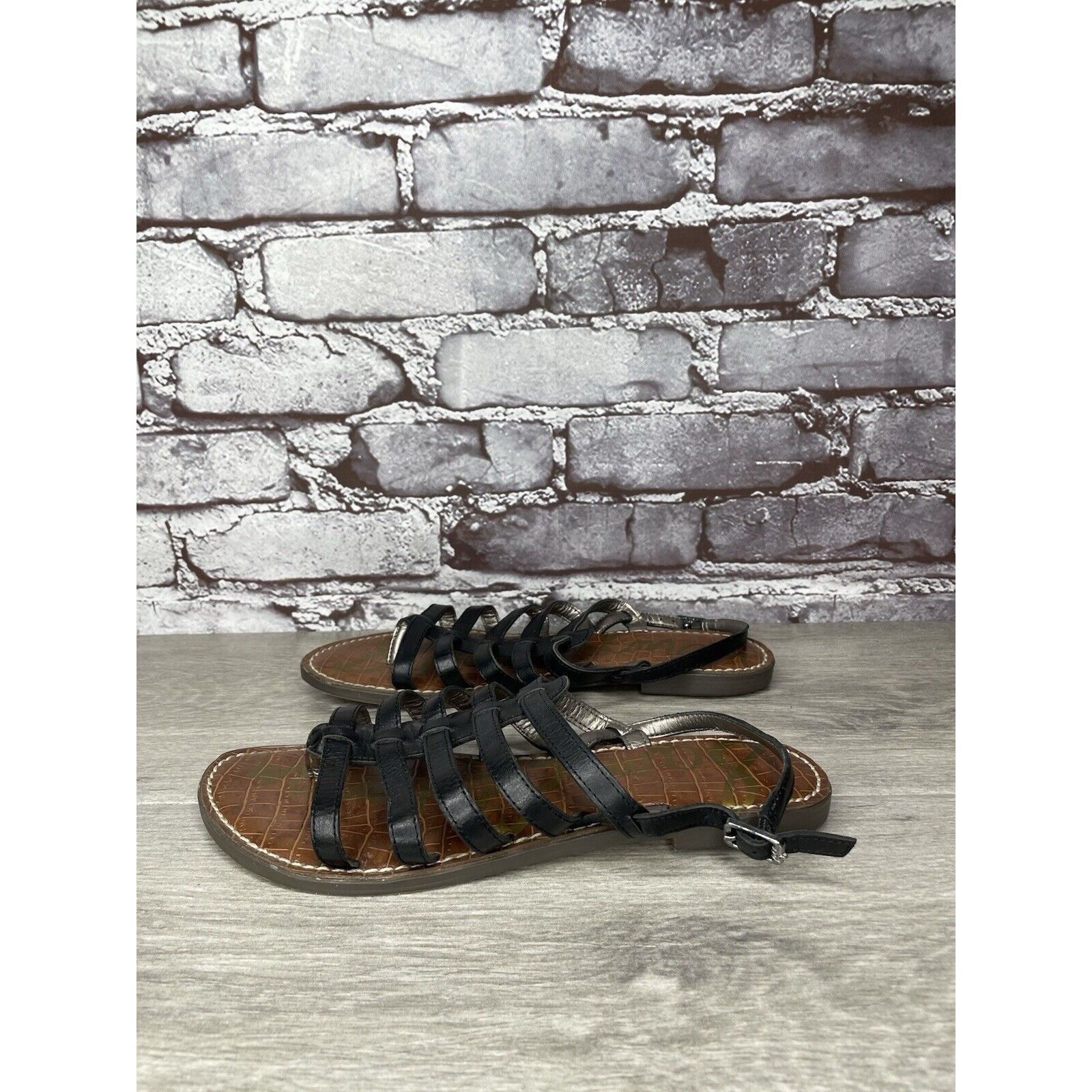 Sam Edelman Sam Edelman Garland Black Leather Slingback Thong Strappy Sa Size US 7.5 / IT 37.5 - 1 Thumbnail