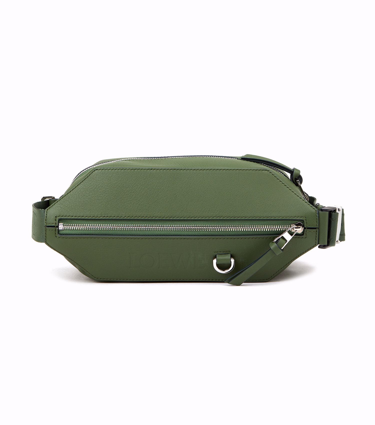Loewe Convertible Sling Green Leather Belt Bag, Men's
