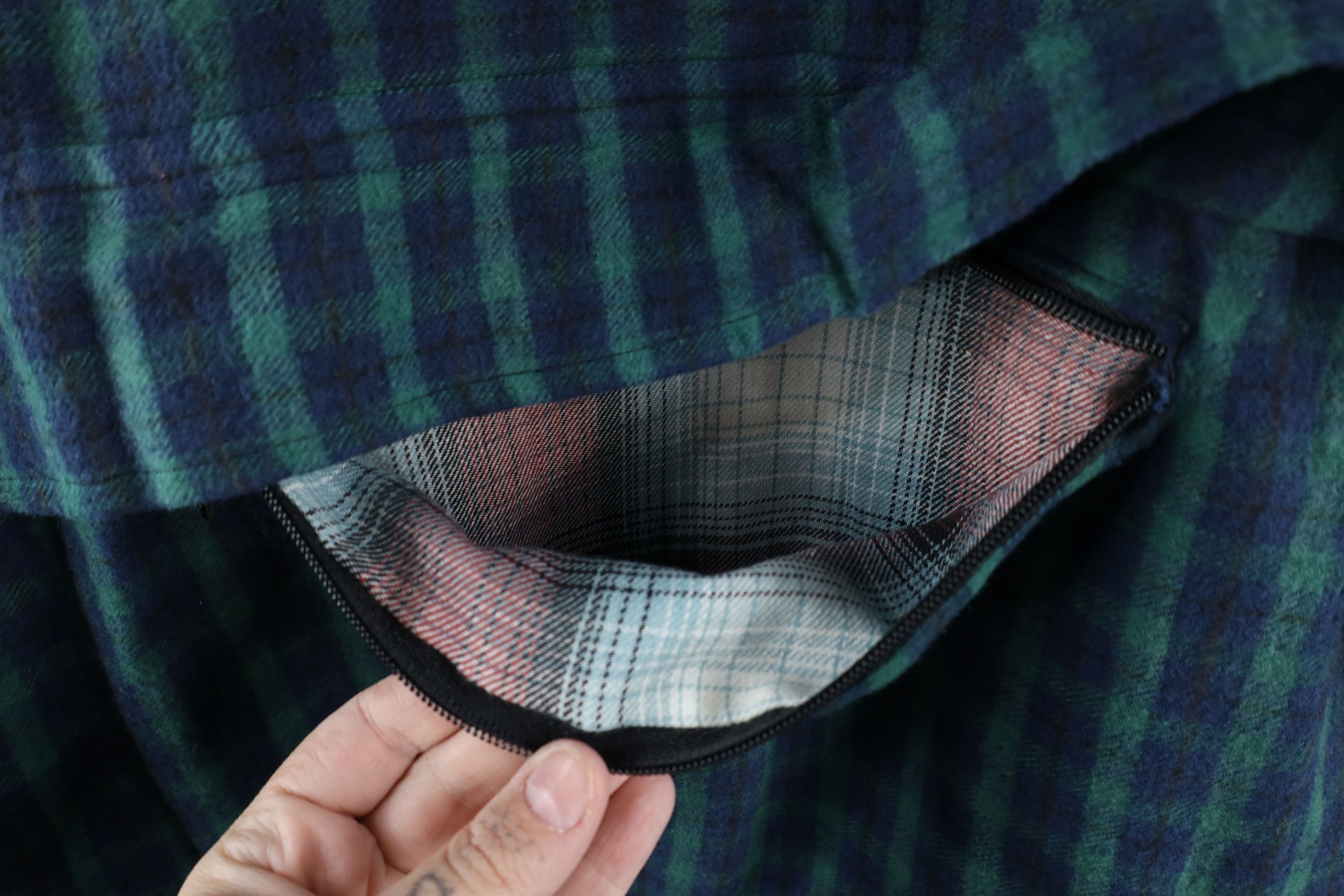 Vintage Vintage 90s Streetwear Flannel Hooded Anorak Jacket Plaid Size US L / EU 52-54 / 3 - 6 Thumbnail