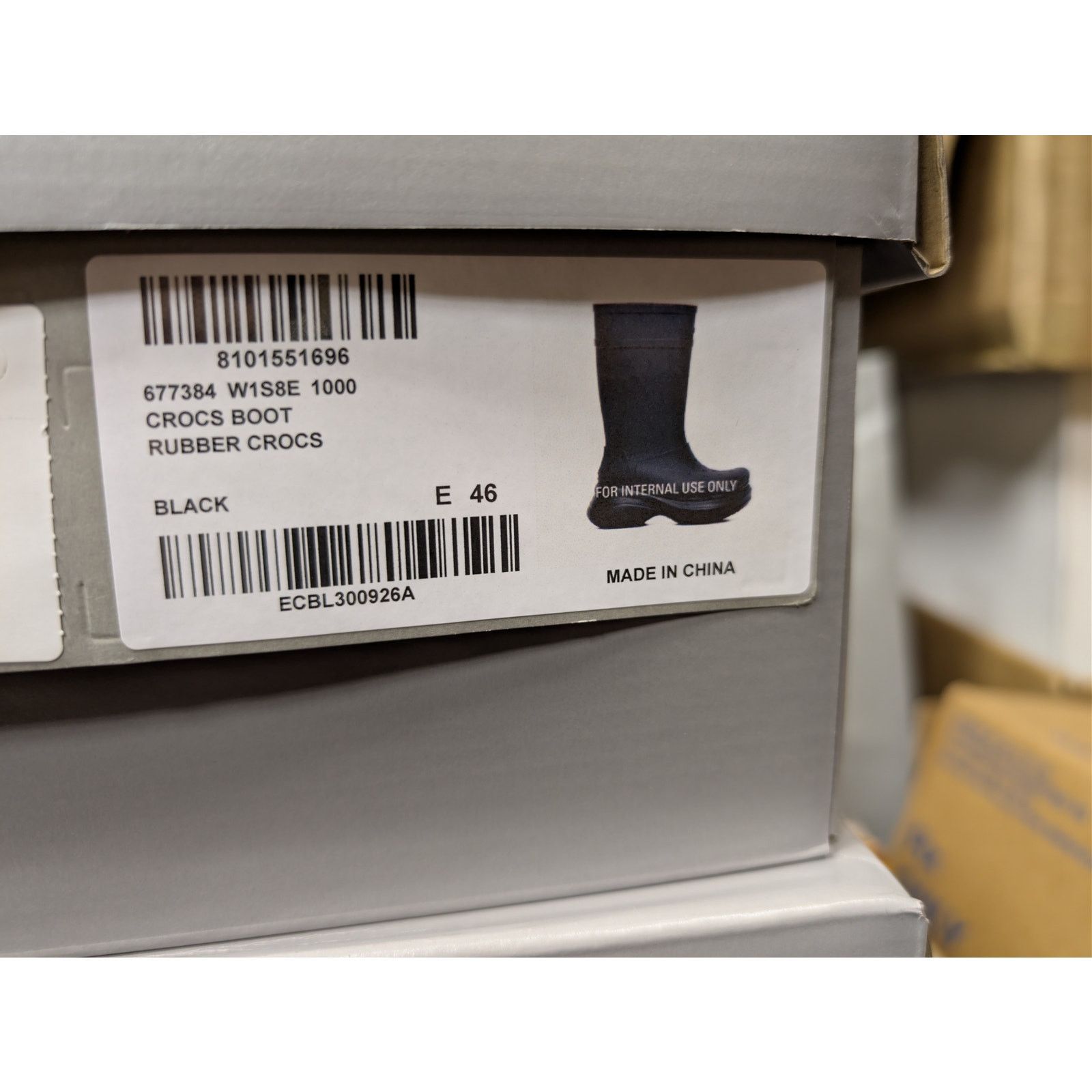 Balenciaga o1rshd1 Crocs Boots in Black Size US 13 / EU 46 - 23 Thumbnail