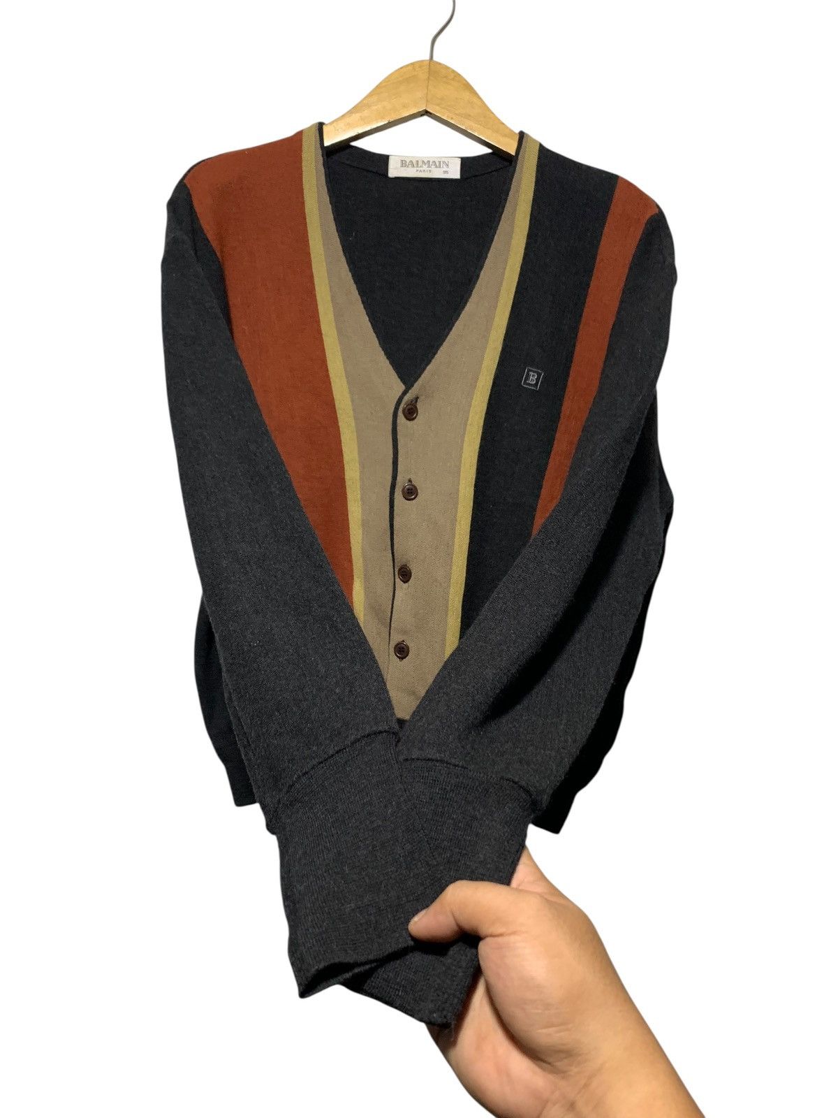 Balmain 2000s Balmain boxy fit mohair Cardigan Size US L / EU 52-54 / 3 - 3 Thumbnail