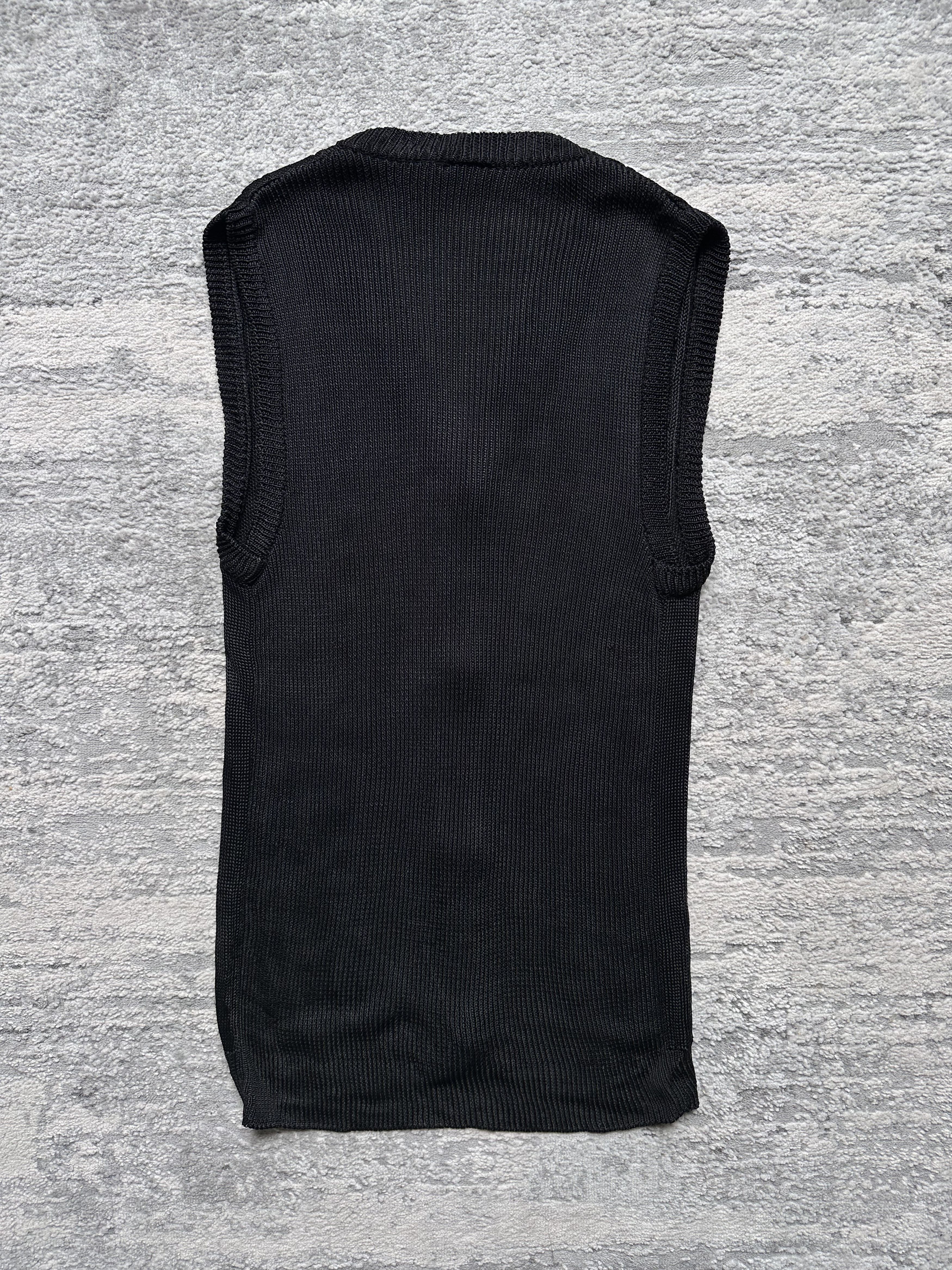 Celine Celine Paris Knit Cable Vest Black Button Up Vintage Size M / US 6-8 / IT 42-44 - 9 Thumbnail