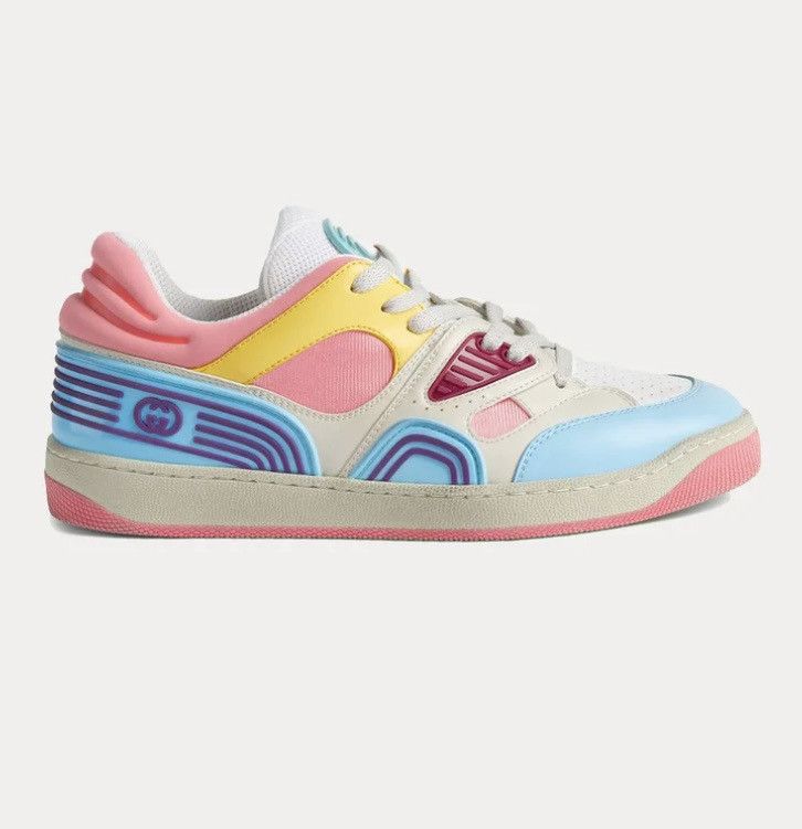 image of Gucci Women's Basket Light Blue Demetra Low Top Sneakers (Size 8.5)