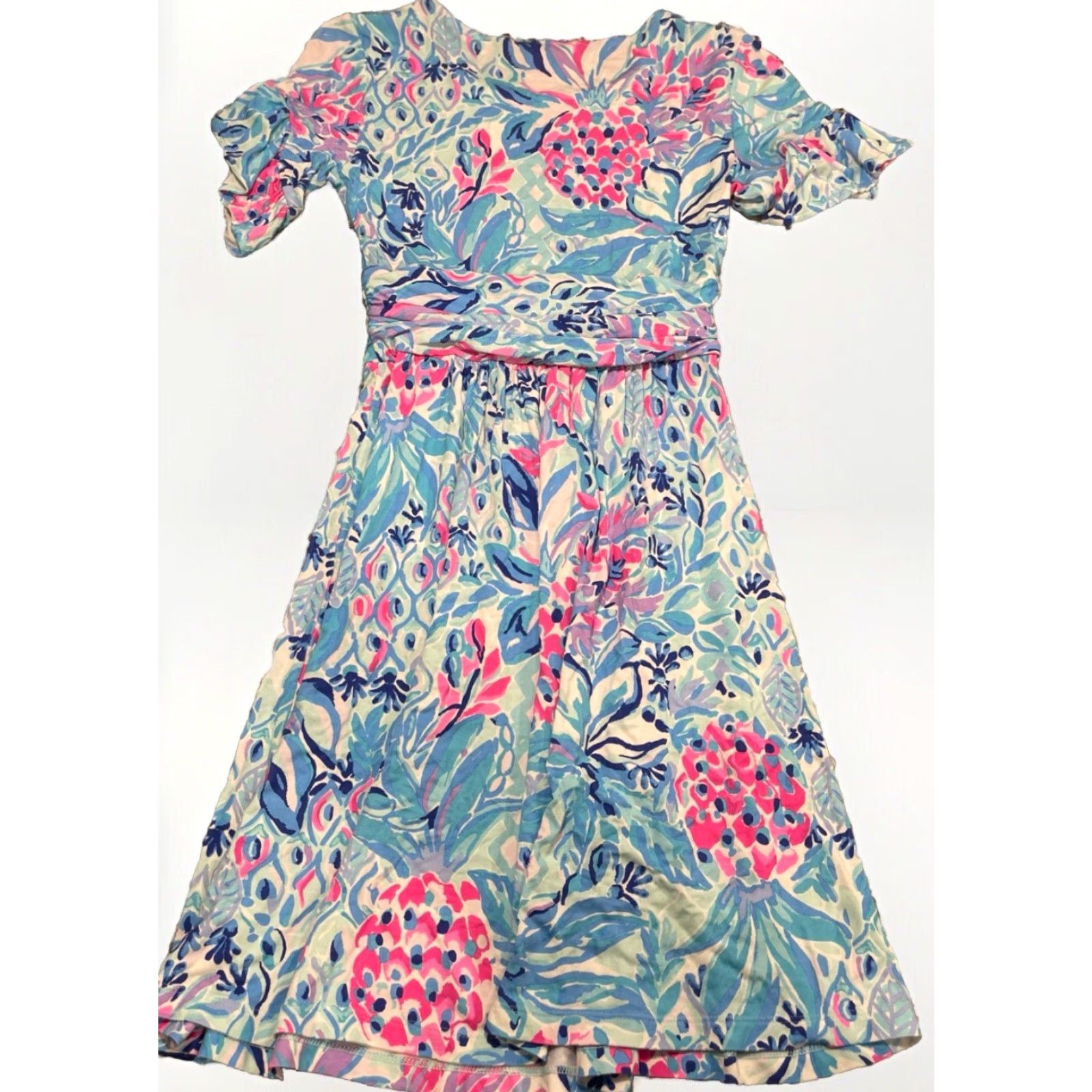 Lilly Pulitzer Lilly Pulitzer Riegan Zanzibar Blue Party Princess Fit Flare Dress Sz XXS Size XXS / US 00 / IT 34 - 4 Thumbnail