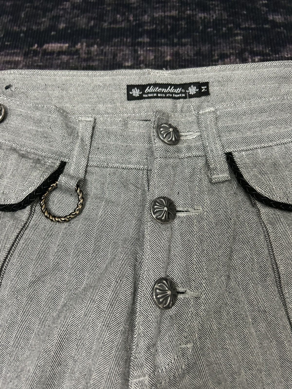 Tornado Mart Japanese Brand Blutenblatt Cross Button Flare Pants Size US 32 / EU 48 - 10 Thumbnail
