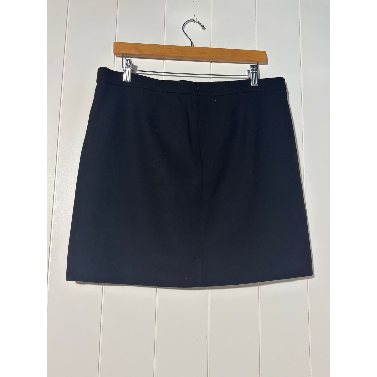 J.Crew J.Crew Black/White Herringbone Wool Blend New Skirt Size 10 Size 34" / US 12 / IT 48 - 3 Thumbnail