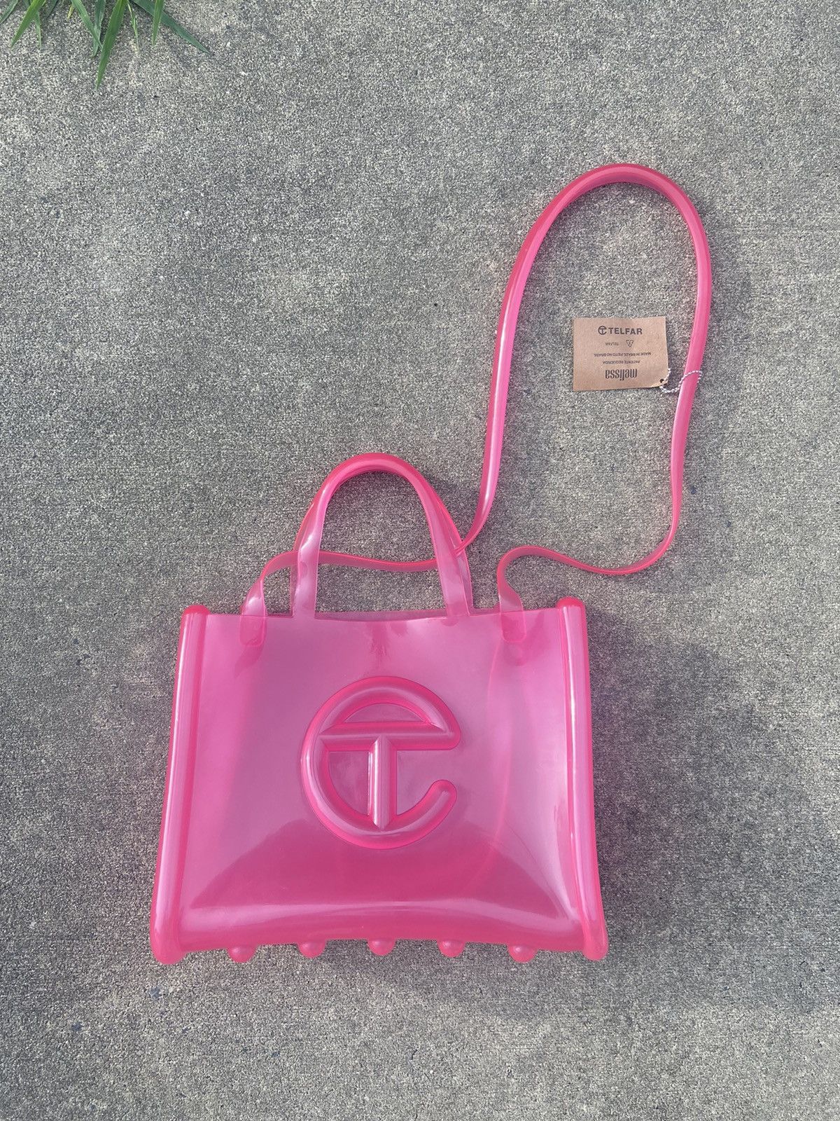 Melissa x Telfar Medium Jelly Shopper - Clear Pink