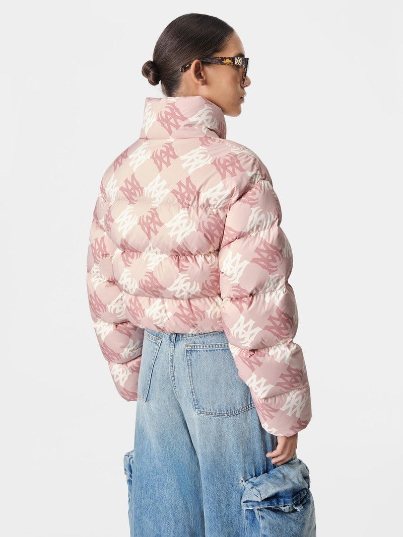 o1orln1125 MA Quad Cropped Down Jacket in Pink/White