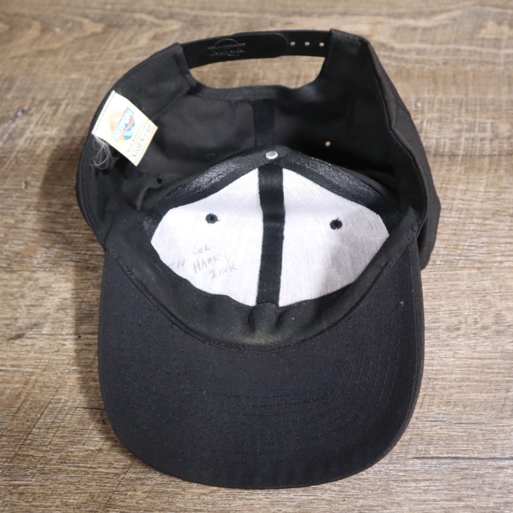 Vintage VINTAGE US Air Force Retired Hat Cap Stapback Adjustable Nissin Mens Black Yellow Size ONE SIZE - 6 Thumbnail