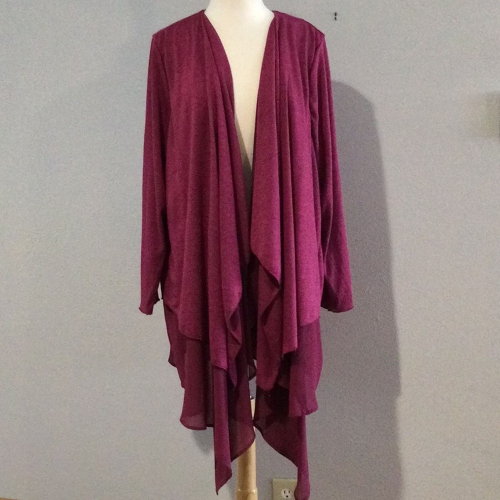 Other Gozzip Purple Long Sleeve Oversized Cardigan Jacket L NWT Size L / US 10 / IT 46 - 1 Thumbnail