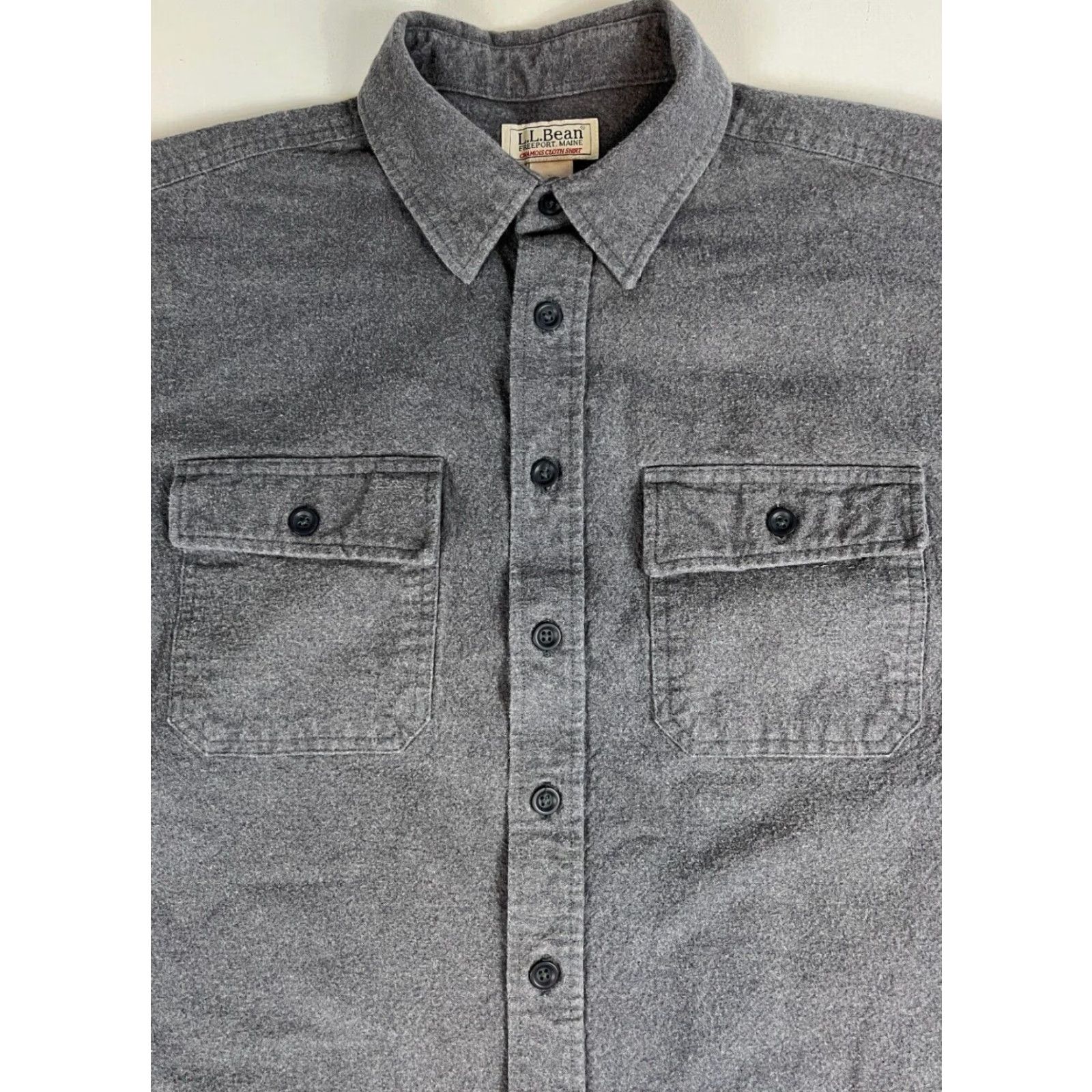 Vintage L.L. Bean Men's Chamois Cloth Shirt Button-Up Size L Gray Regular Size US L / EU 52-54 / 3 - 5 Thumbnail
