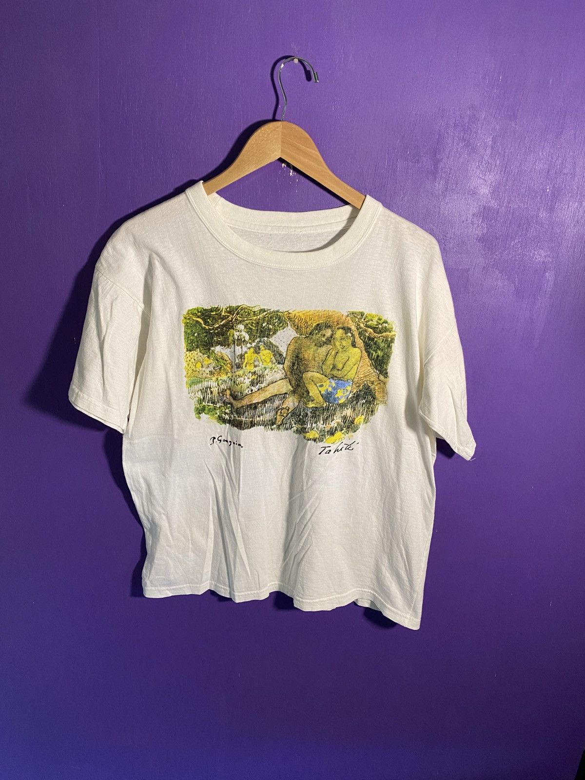 Vintage Vintage 90s Tahiti people/nature art t-shirt Size US L / EU 52-54 / 3 - 1 Thumbnail