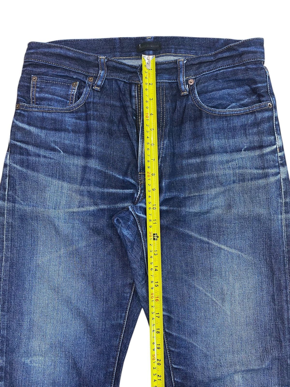 Uniqlo Uniqlo X Selvedge Whiskers Faded Wash Style Straight Jeans Size US 33 - 13 Thumbnail