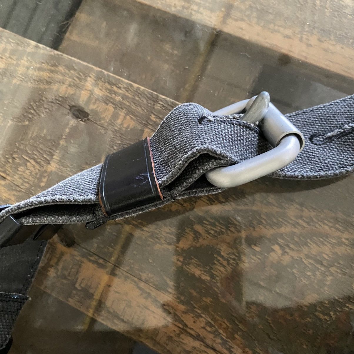 Designer TOUGH Jeansmith Black Utility Waist Bag with Yellow Print Size ONE SIZE - 6 Thumbnail