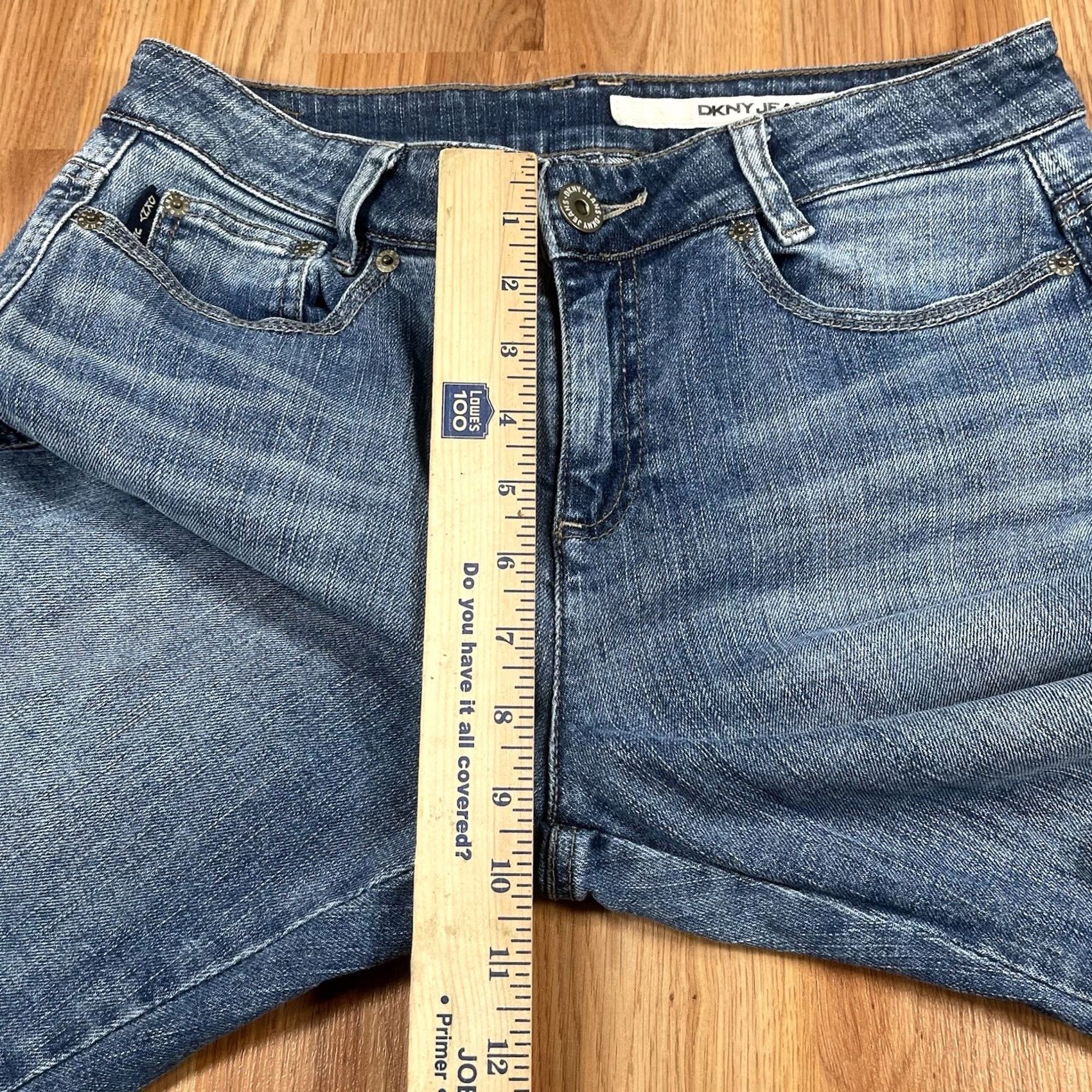 DKNY DKNY Jeans Capri Womens Size 6 Regular Mid Rise Stretch Denim Pants Capri Blue 24in Inseam Womens Jeans Size 28" / US 6 / IT 42 - 7 Thumbnail