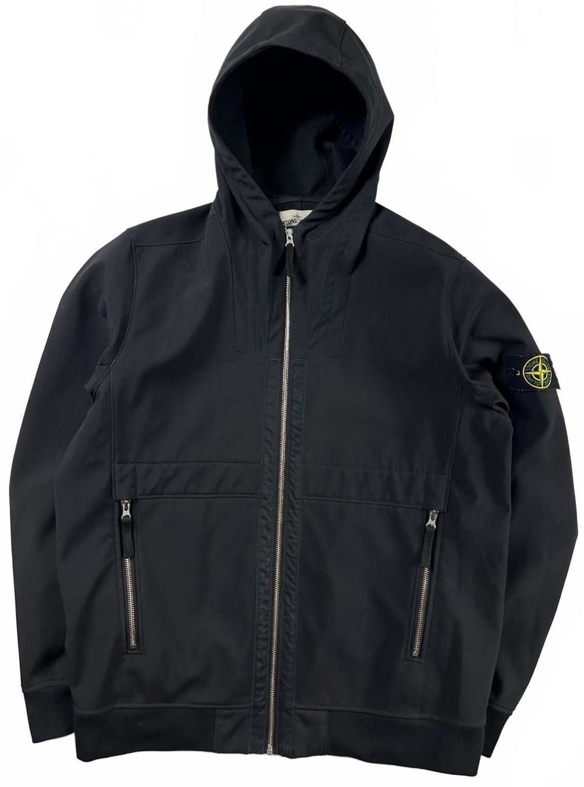 Stone Island Stone Island Black Soft Shell-R Hooded Jacket XL | Grailed