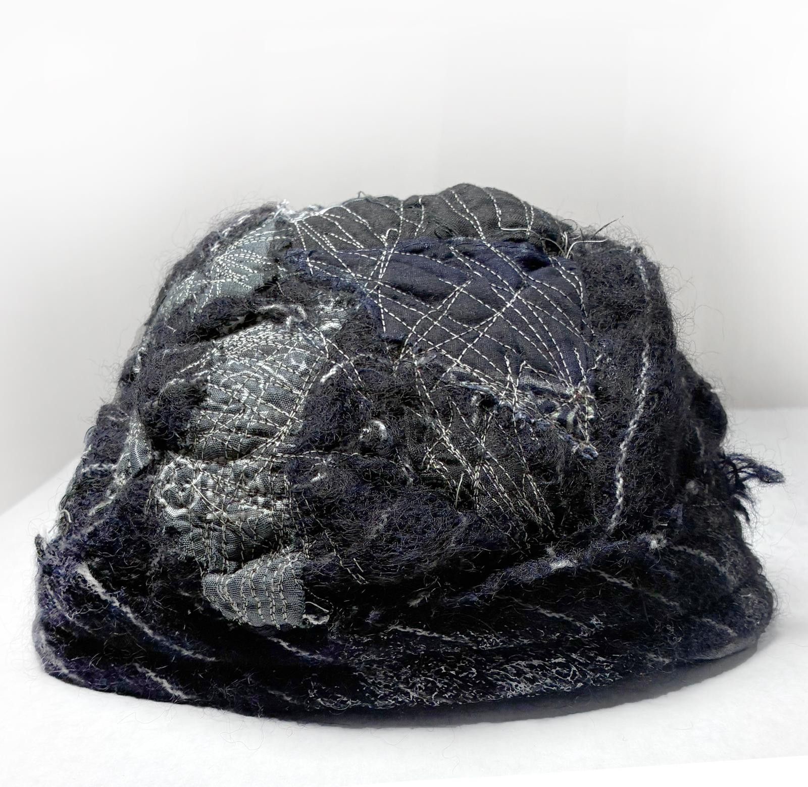Issey Miyake Mohair Patchwork Winter Hat #23 Size ONE SIZE - 1 Thumbnail