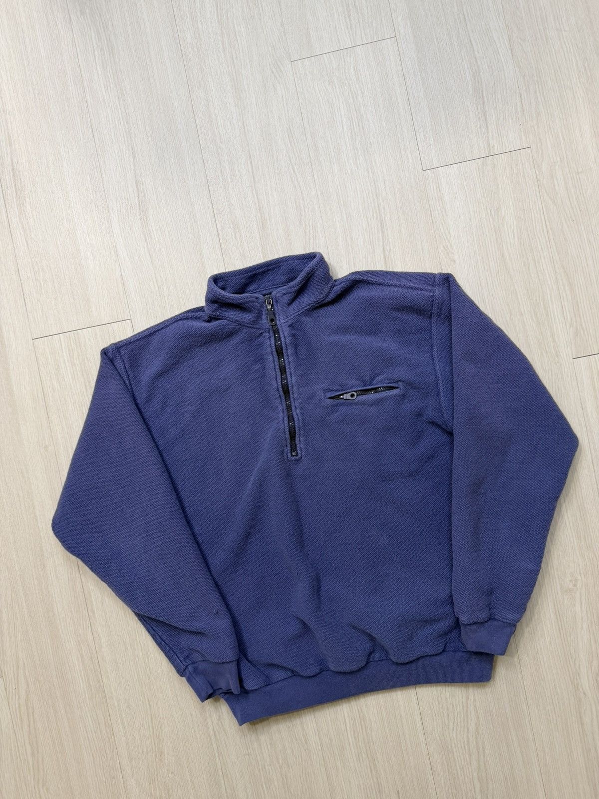 Lands' End Lands End Vintage Half Zip 100% Cotton Sweater Size US S / EU 44-46 / 1 - 2 Thumbnail