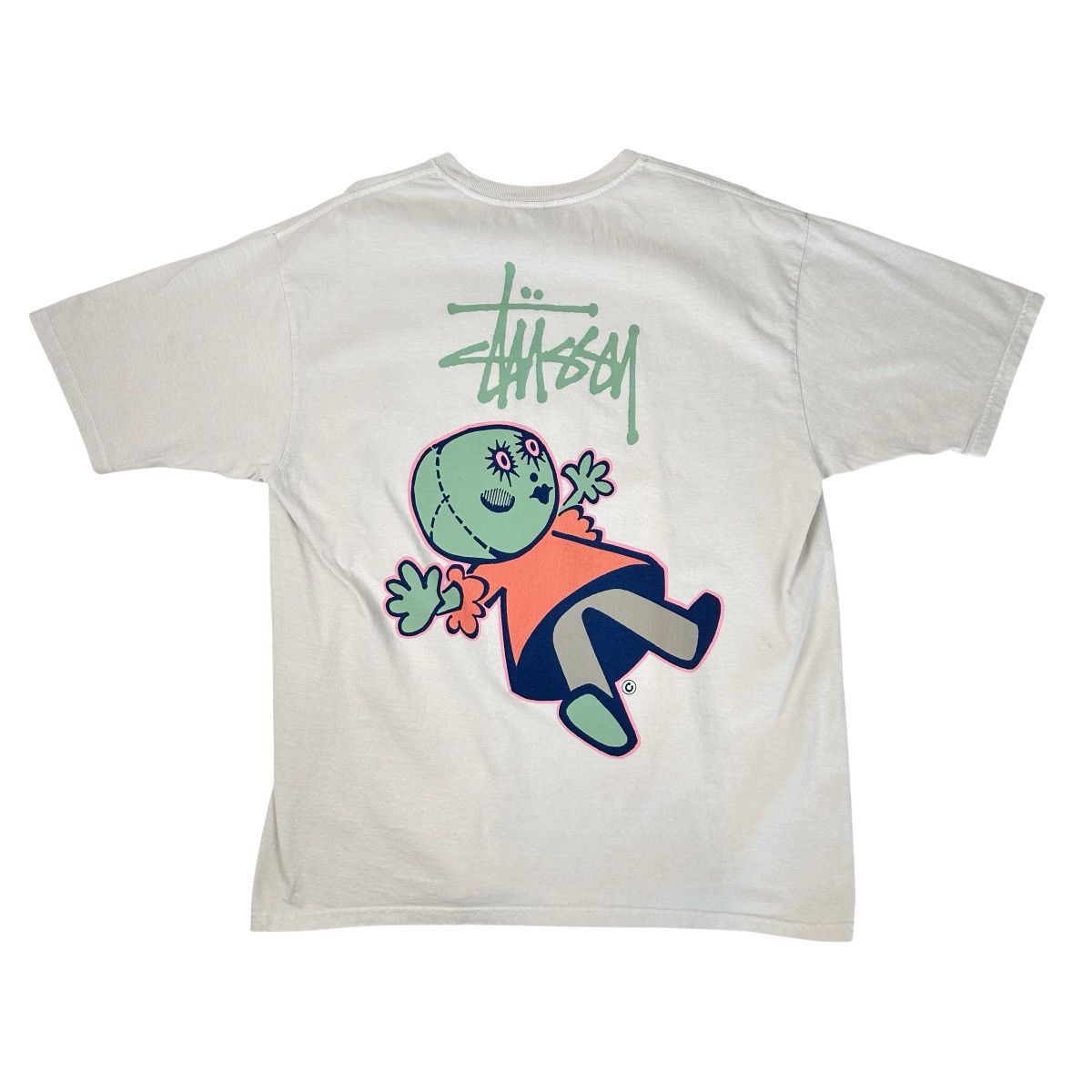 Stussy Stussy Dollie Pigment Dyed T-Shirt Natural Mens Large Skate Size US L / EU 52-54 / 3 - 1 Thumbnail