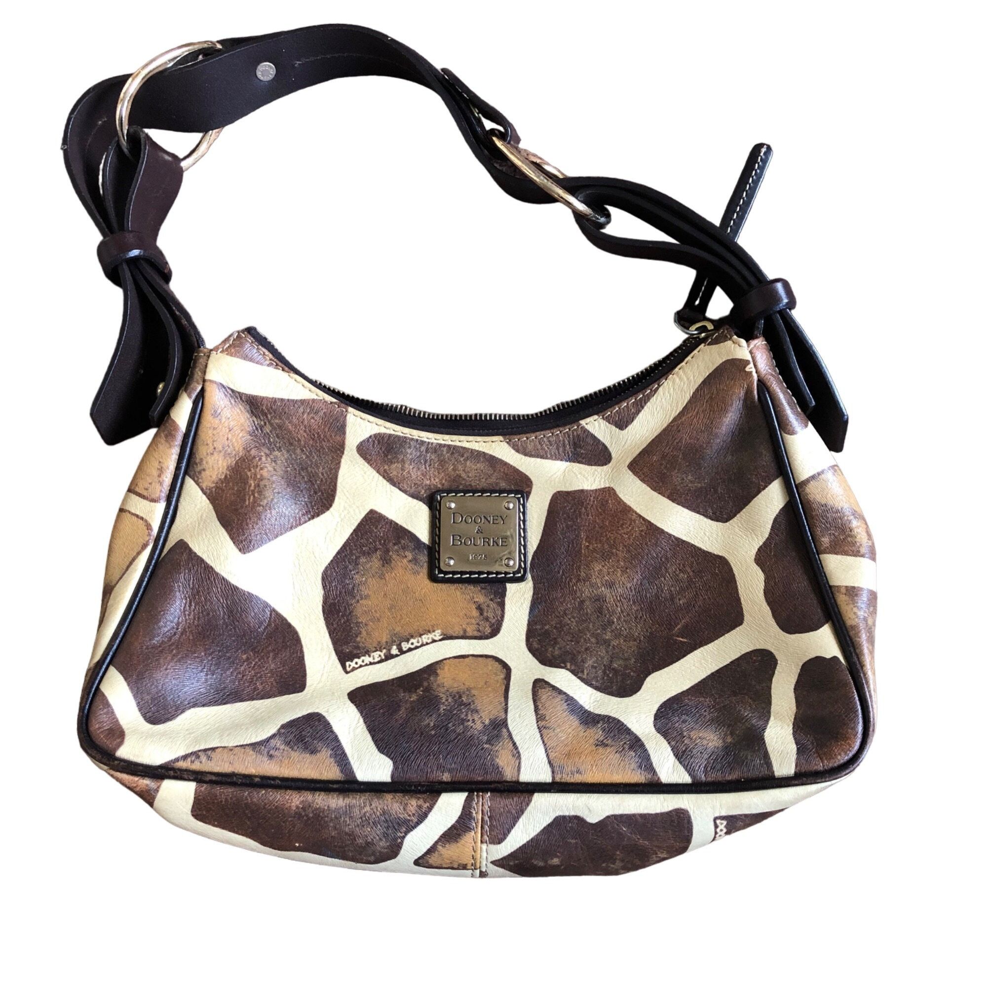 Dooney & Bourke Giraffe Safari Print Hobo Designer Handbag